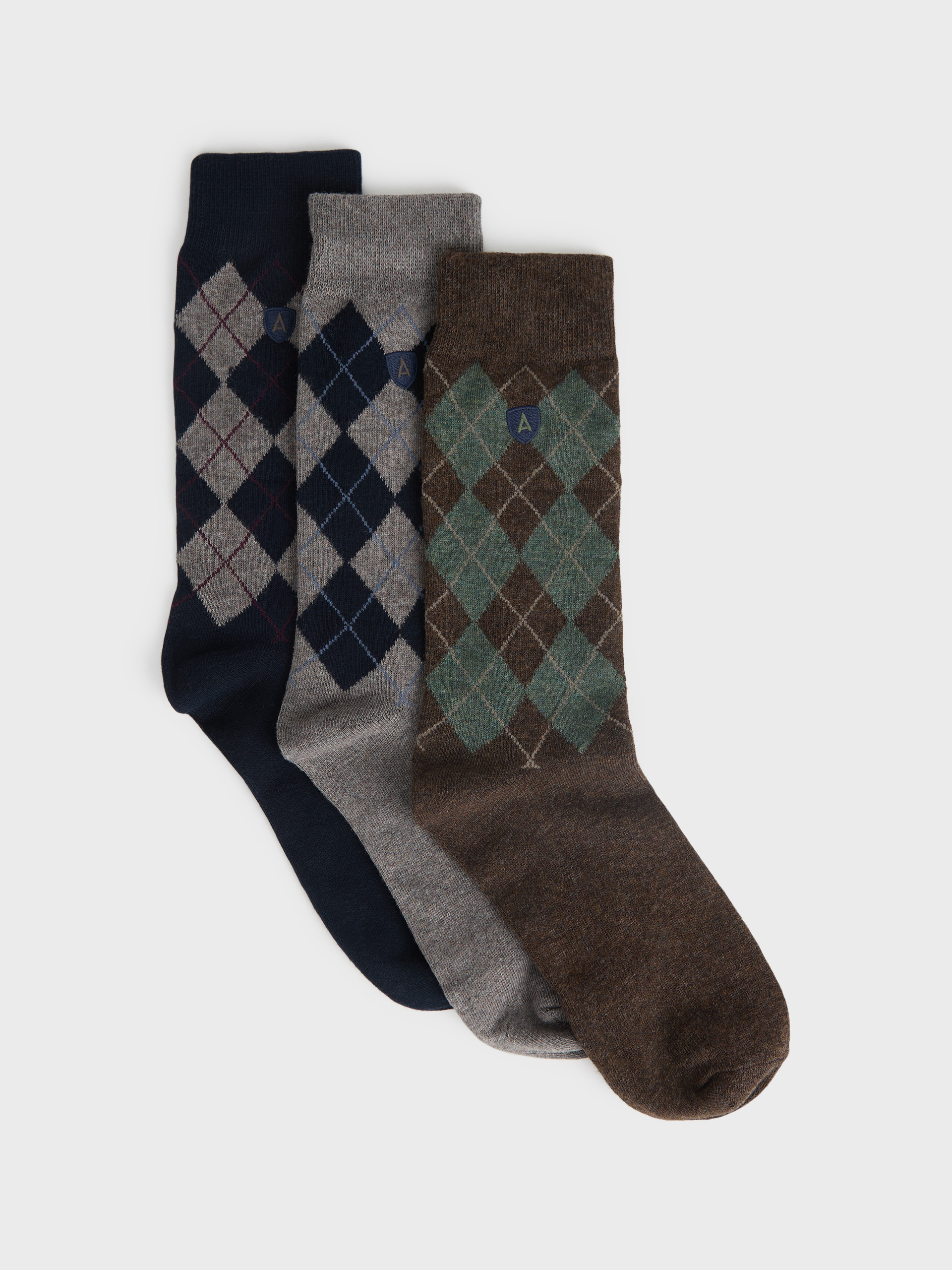 CALCETINES SET ROMBOS BEIGE