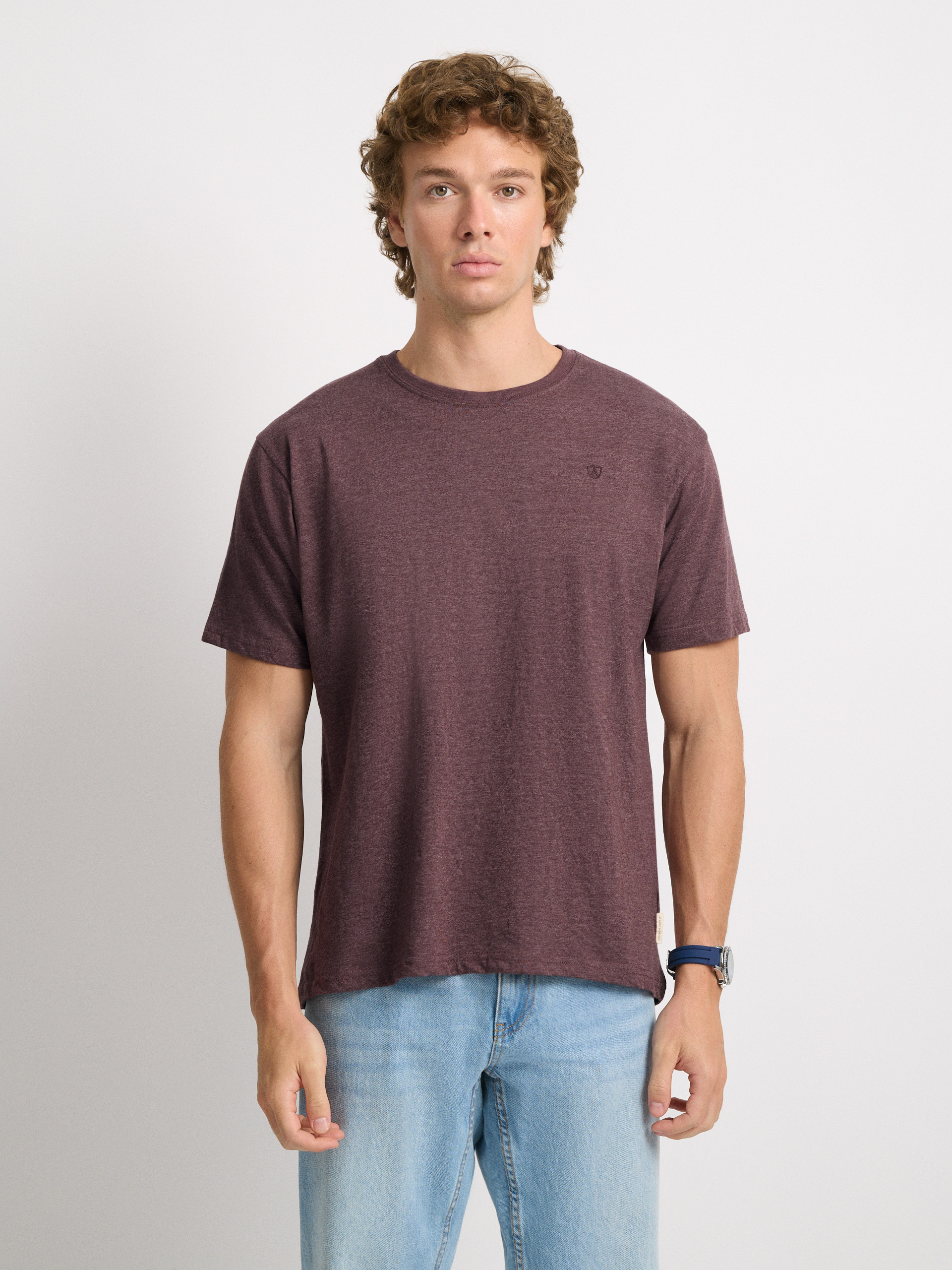 CAMISETA MELANGE BURDEOS