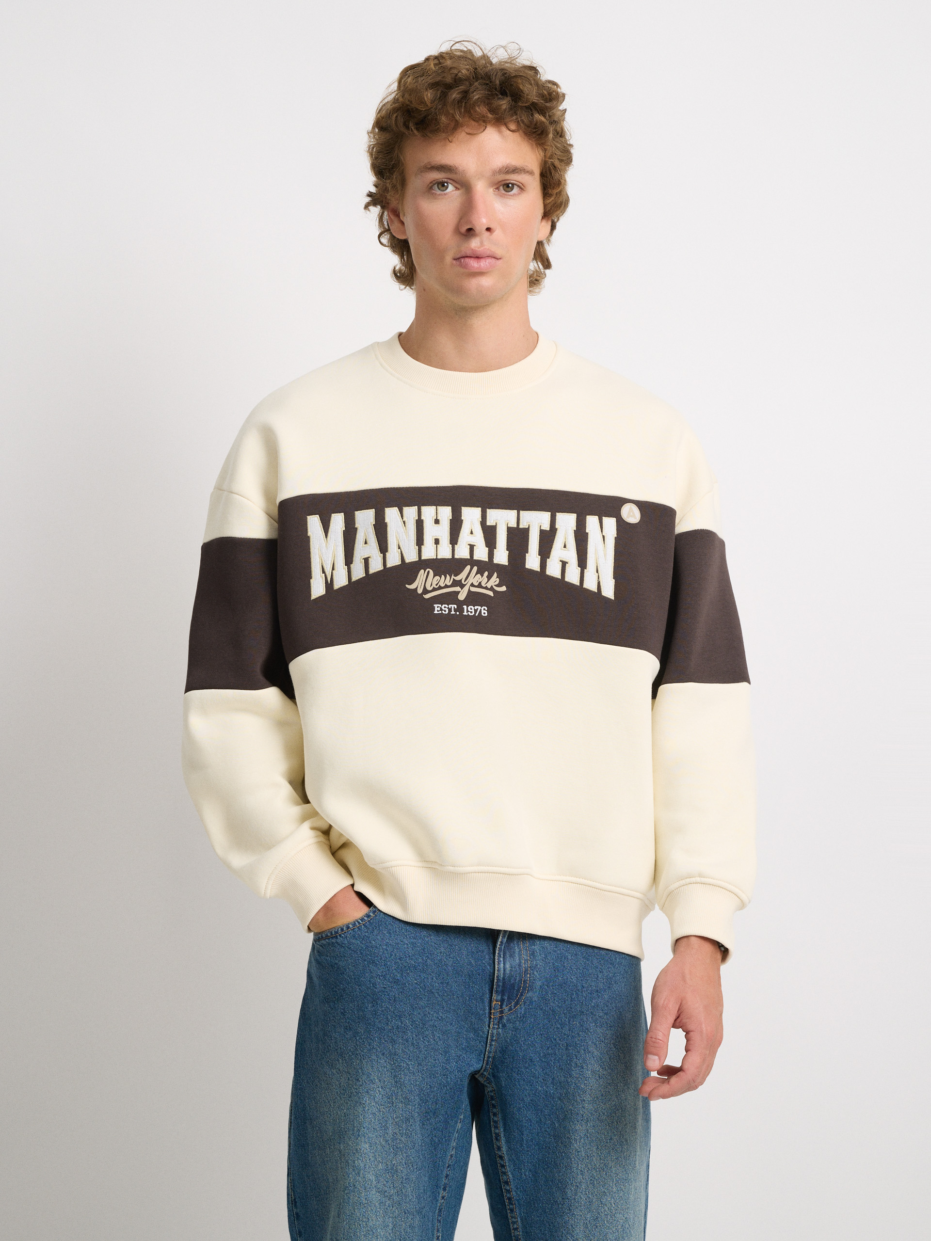 SUDADERA MANHATTAN CRUDO