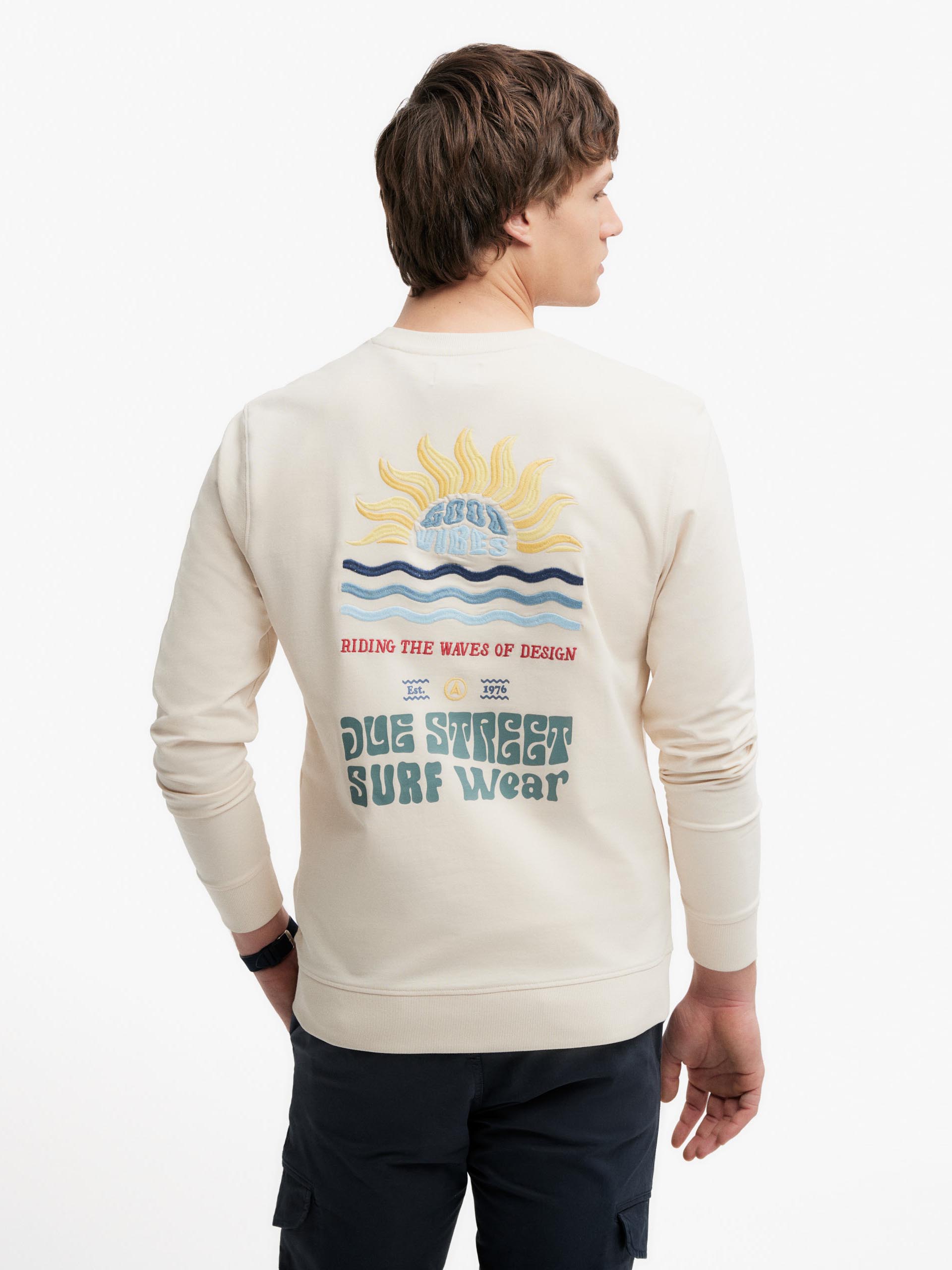 SUDADERA VIBES BEIGE