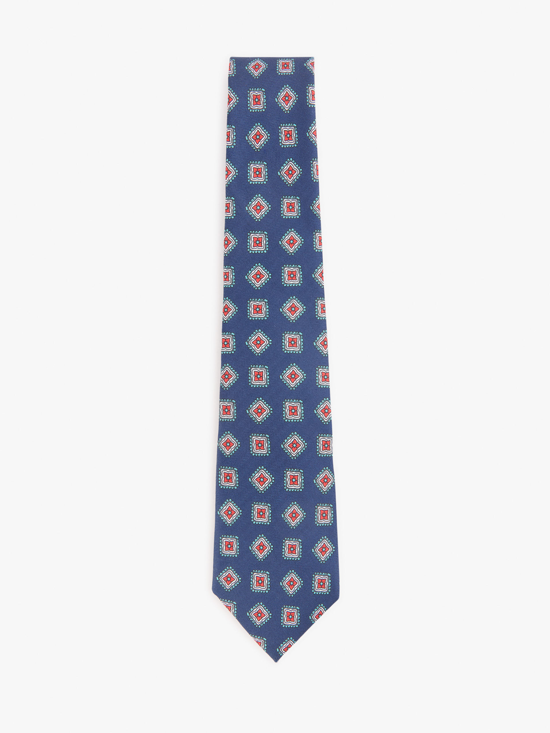 CORBATA PRINTED AZUL MARINO