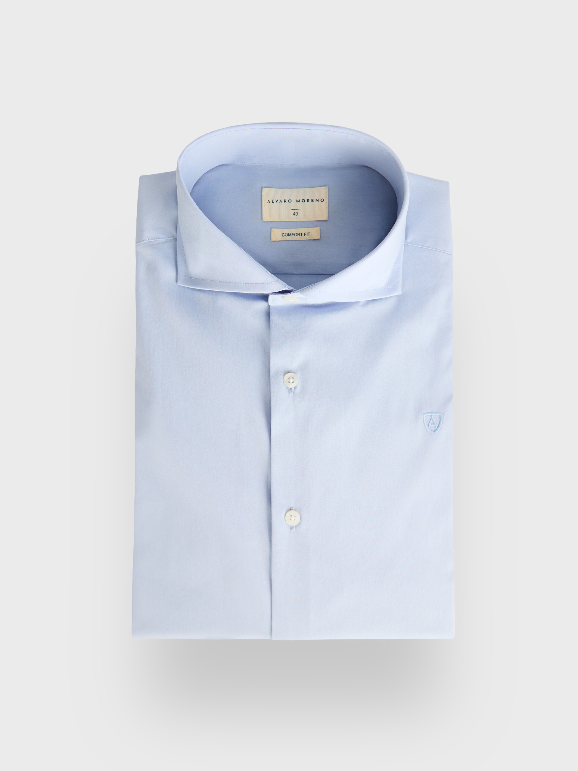 CAMISA COMFORT SOLID CELESTE