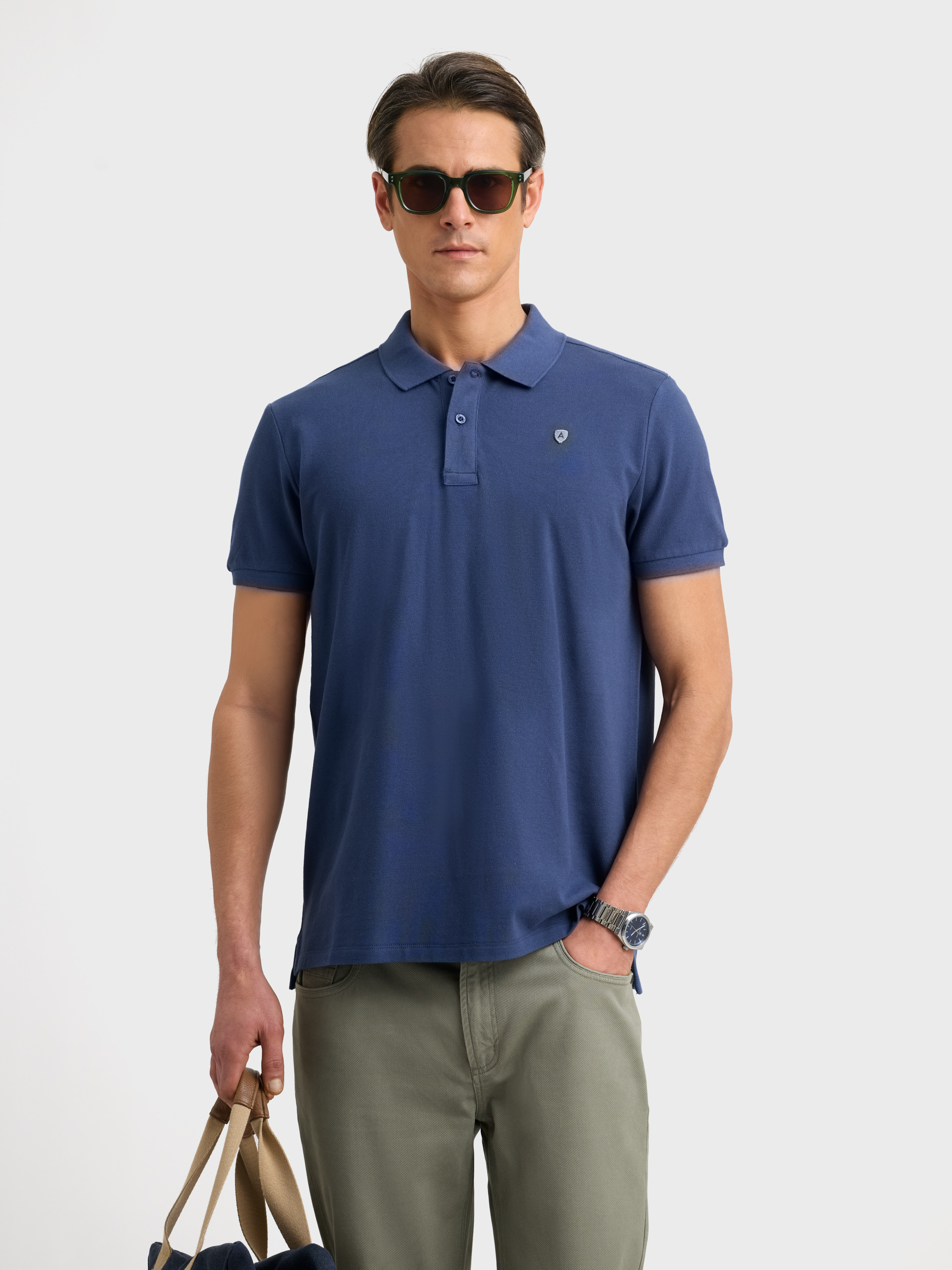 POLO WARHOL AZUL MARINO