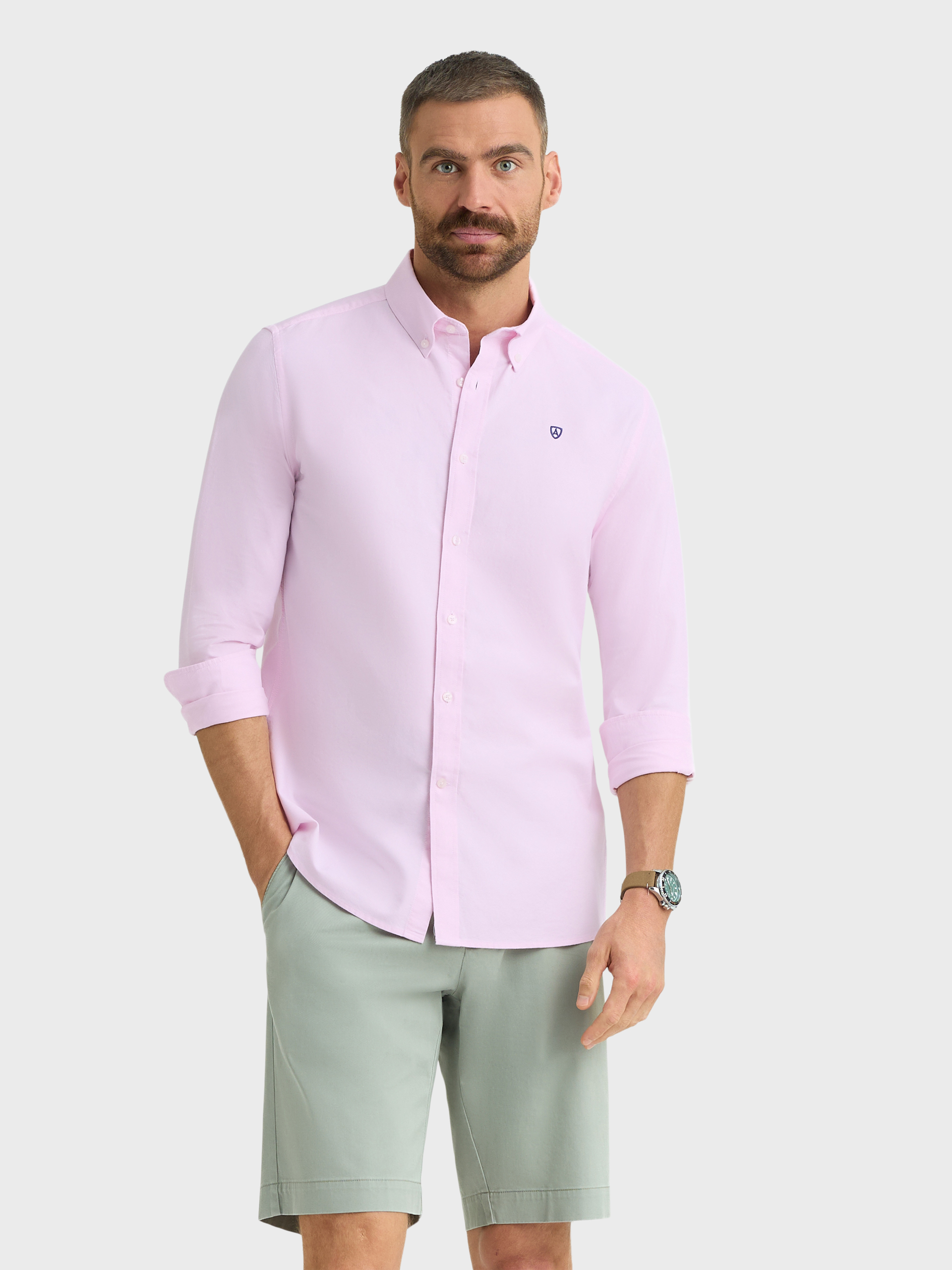 CAMISA OXFORD BASIC ROSA