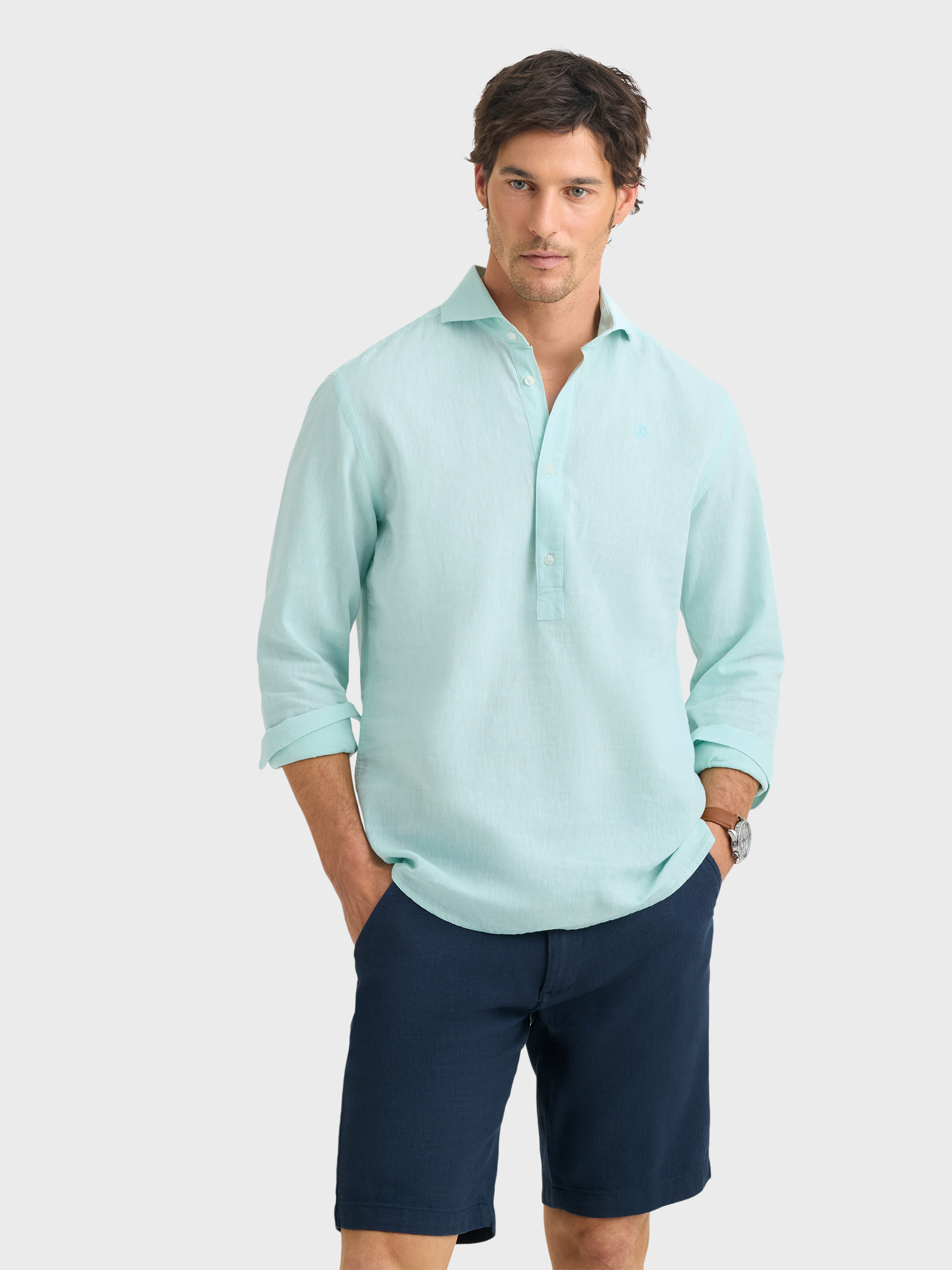 POLERA LINO JACK VERDE AGUA