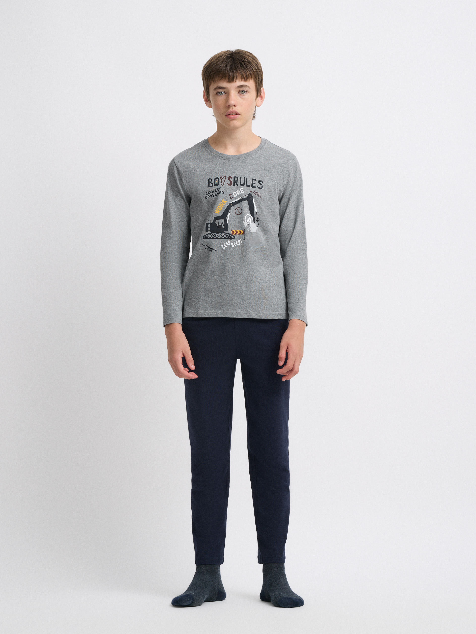 PIJAMA ZONE KIDS GRIS