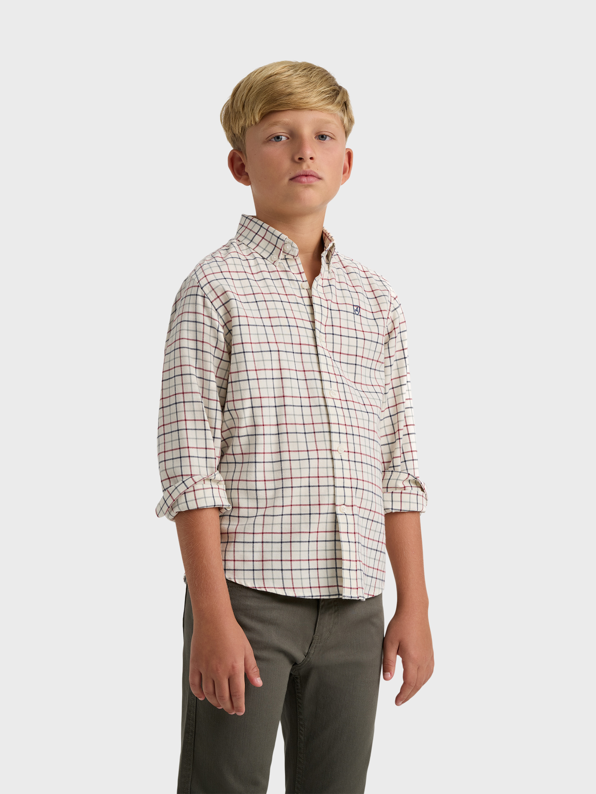 CAMISA FLANNEL CHECKS KIDS BURDEOS