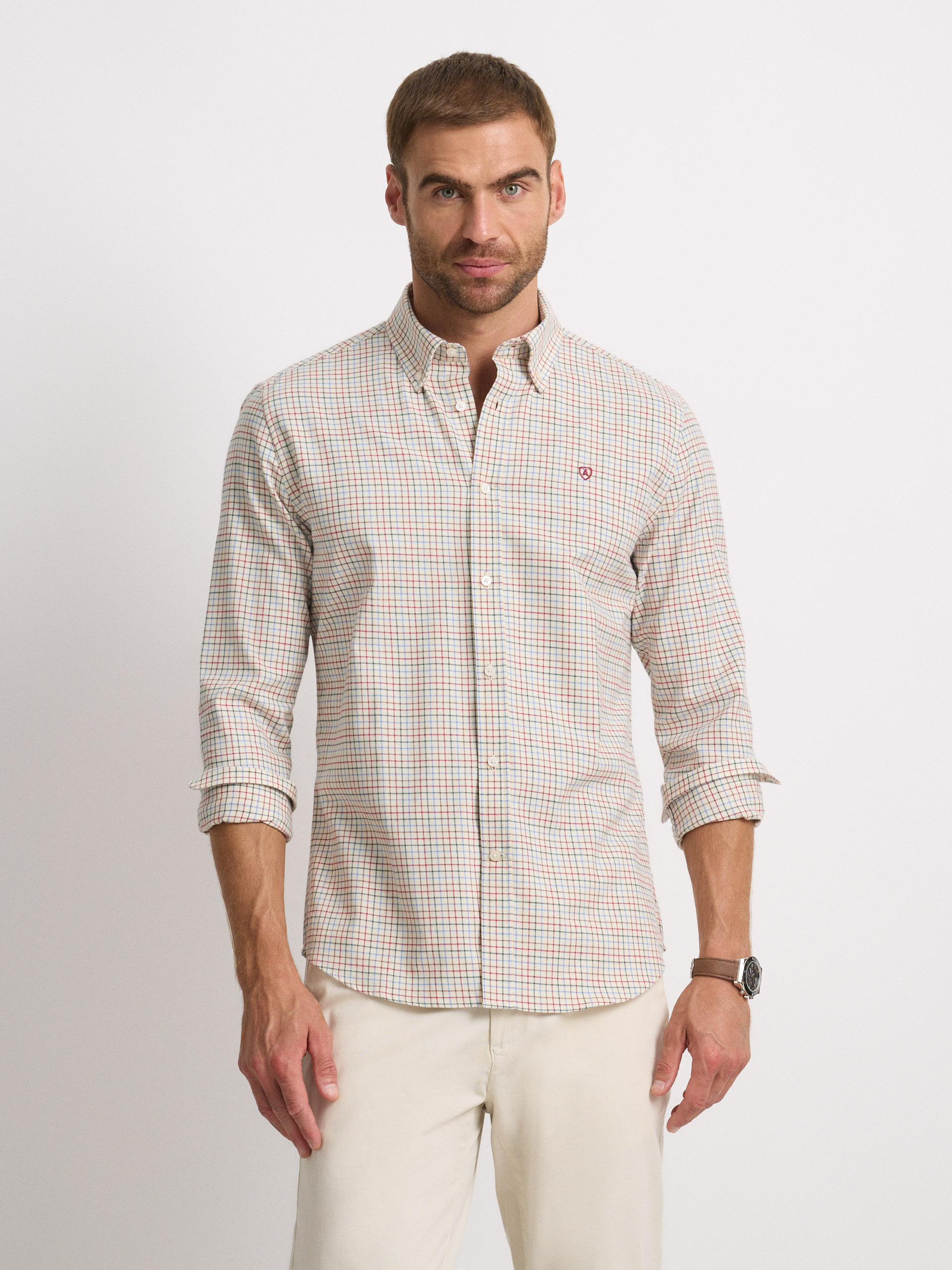 CAMISA FLANNEL CHECKS BURDEOS
