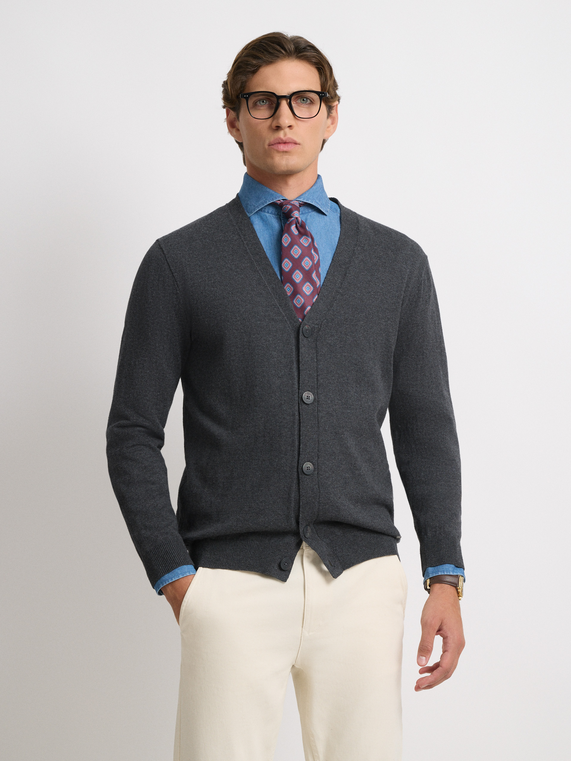 CARDIGAN TURNER GRIS