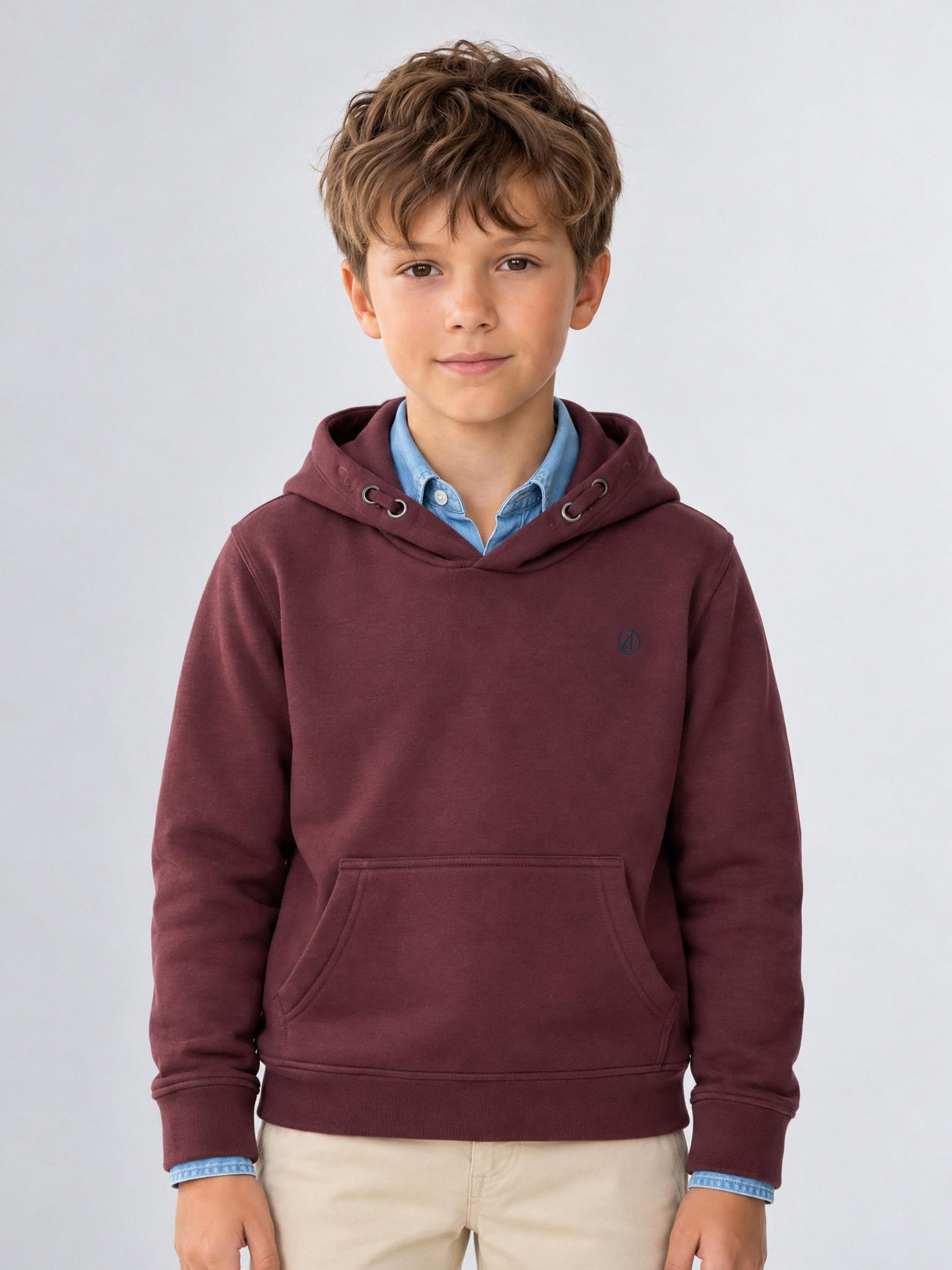 SUDADERA NELLAN KIDS BURDEOS