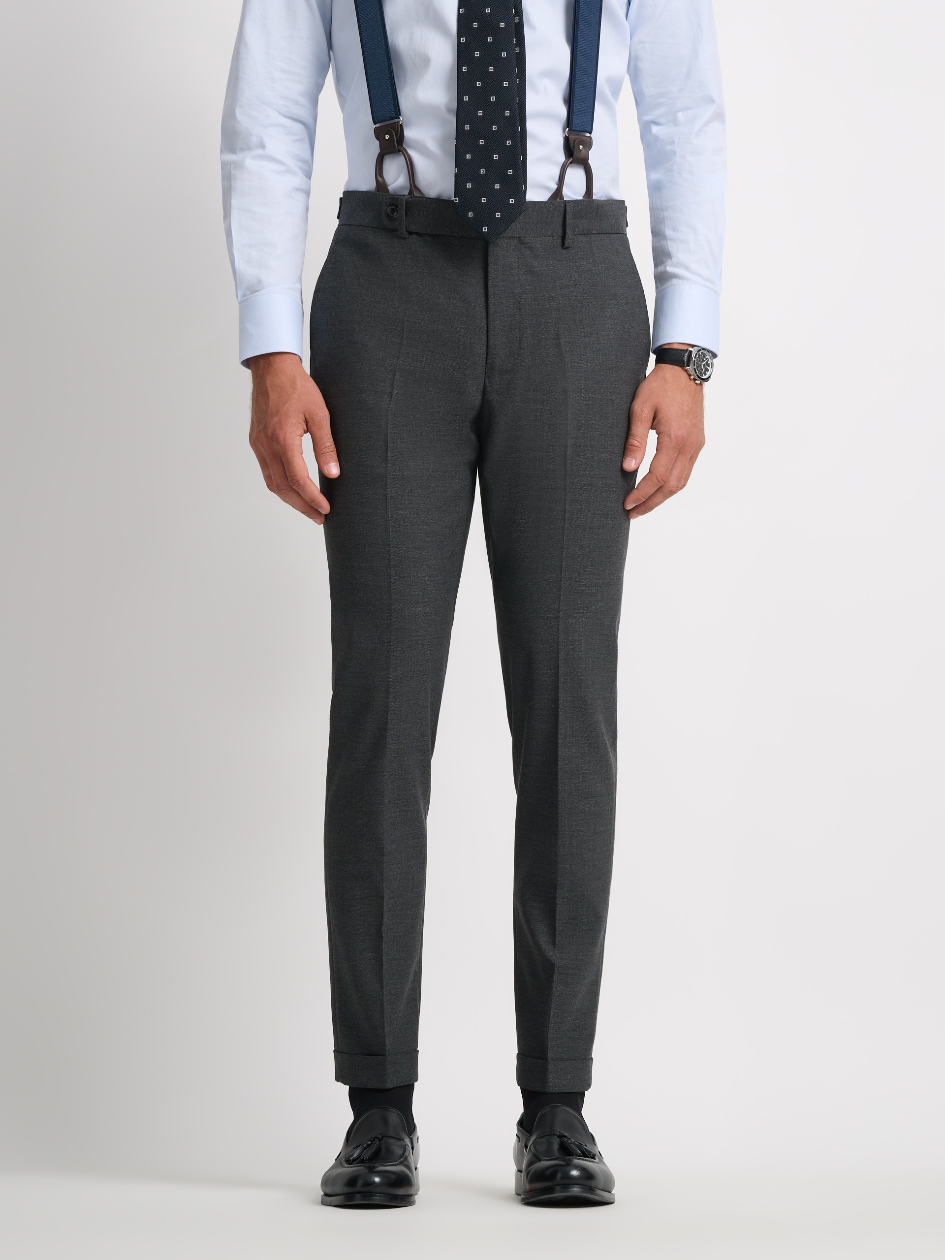 PANTALONES NAPOLI ESPIGA GRIS