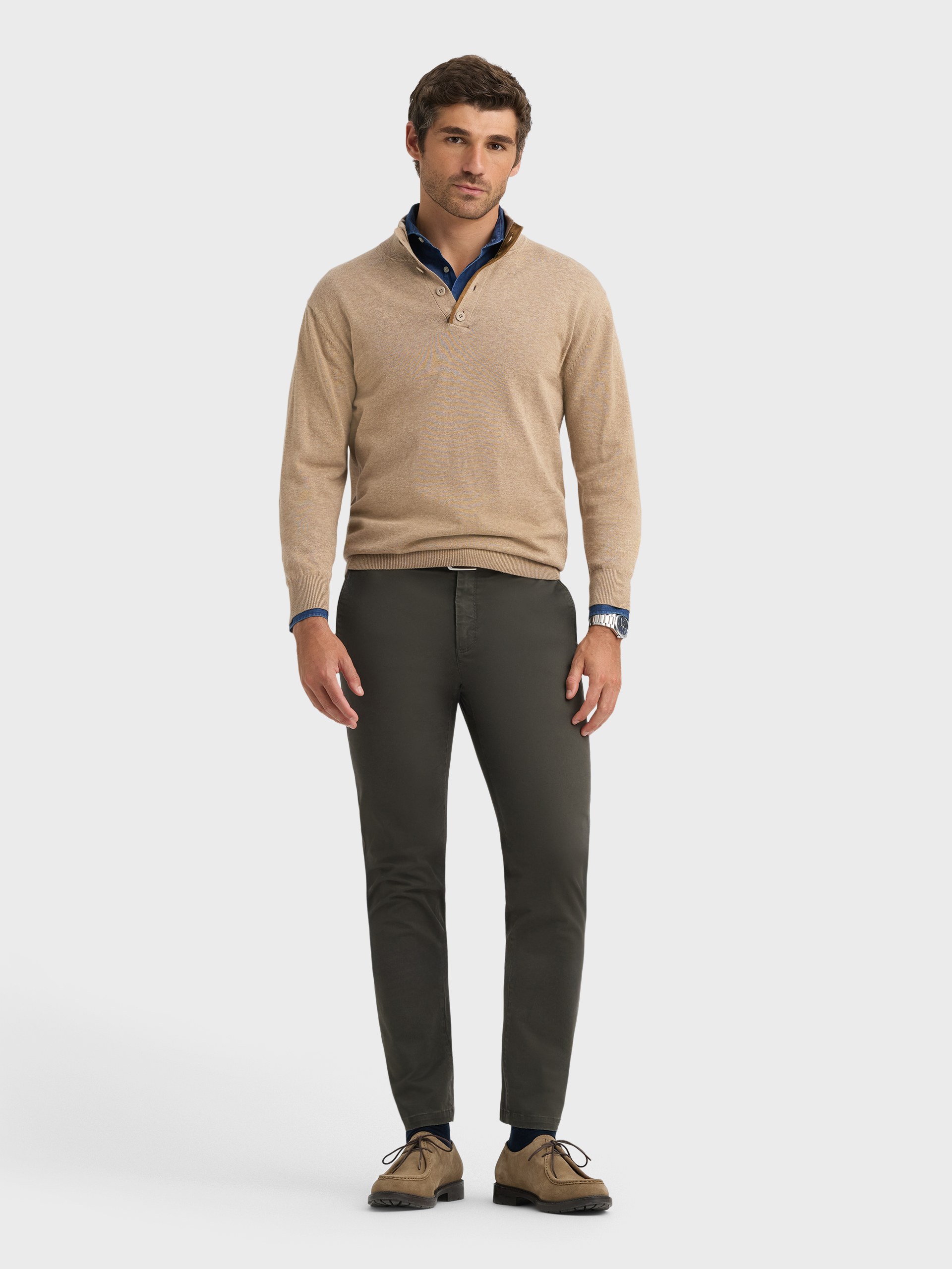 JERSEY BUTTON COLLAR