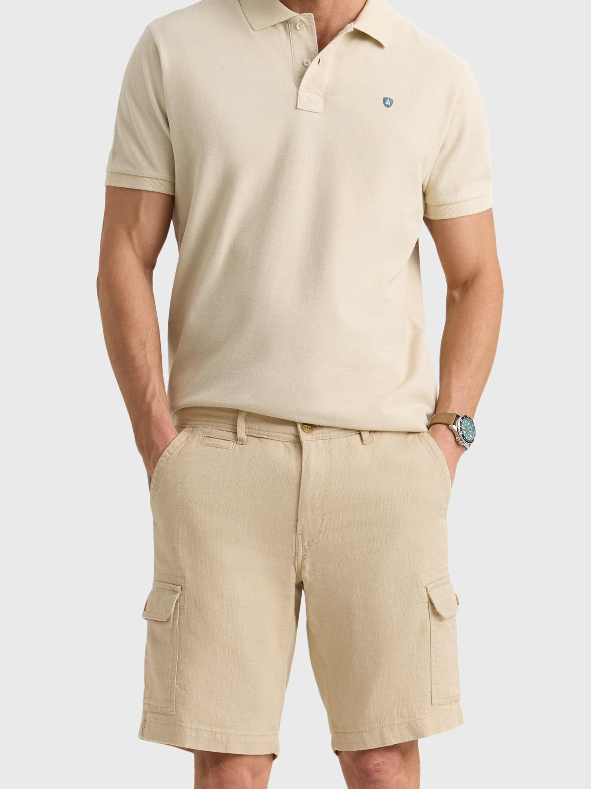 BERMUDA TINTADA CARGO CAMEL