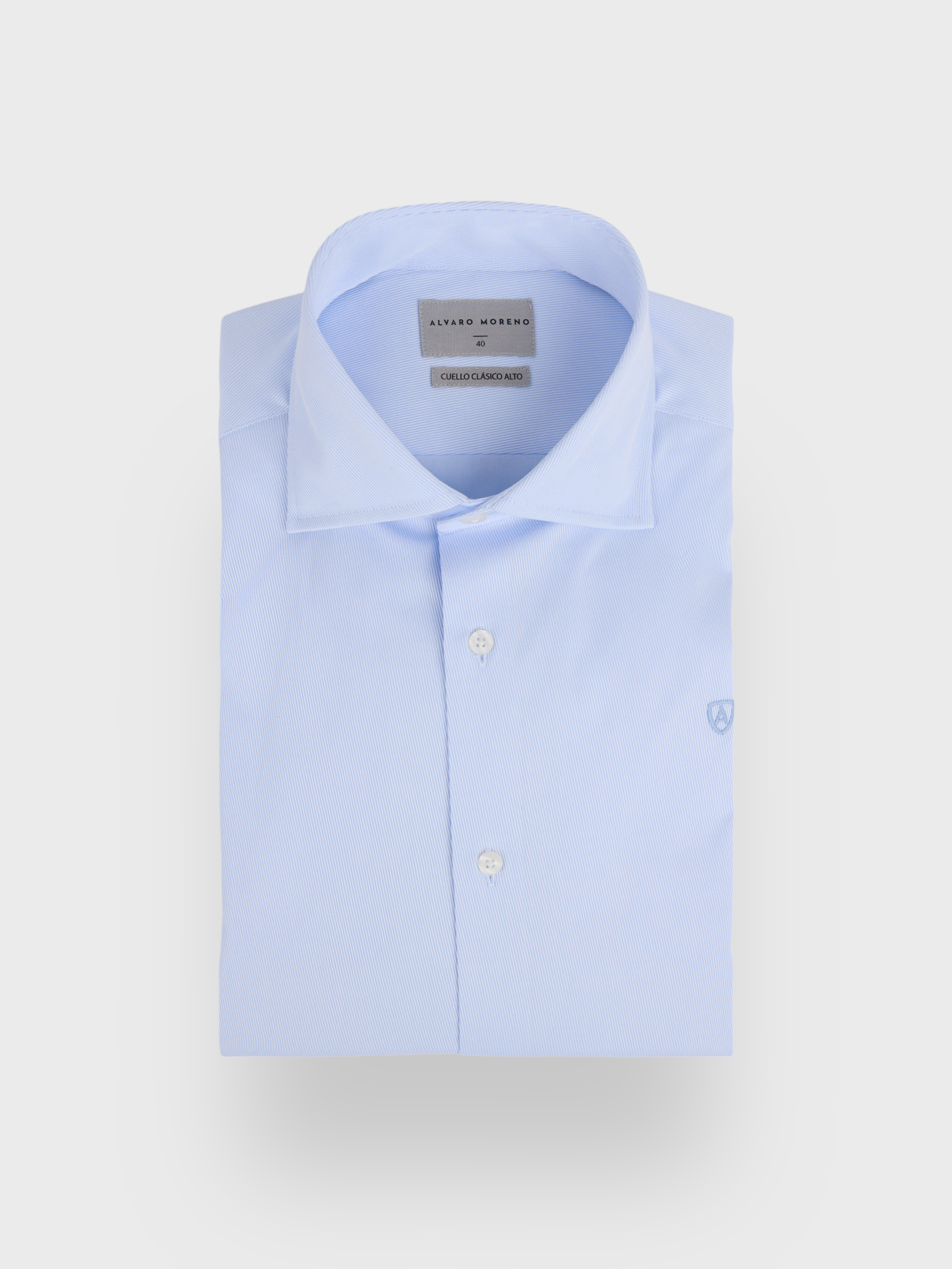 CAMISA ROMA DIAGONAL CELESTE