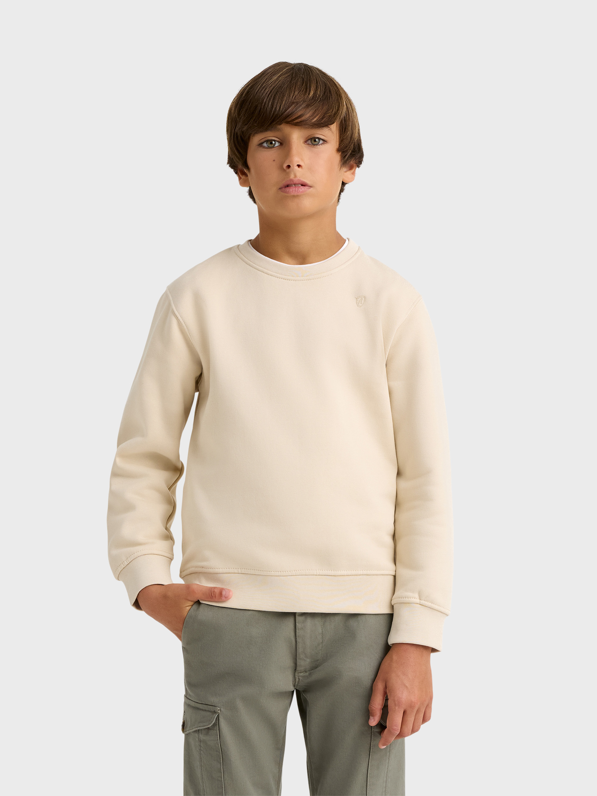 SUDADERA BASICA KIDS BEIGE