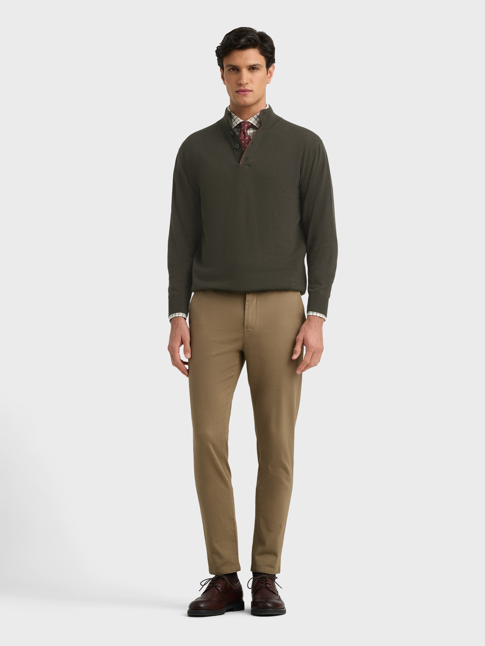 JERSEY BUTTON COLLAR