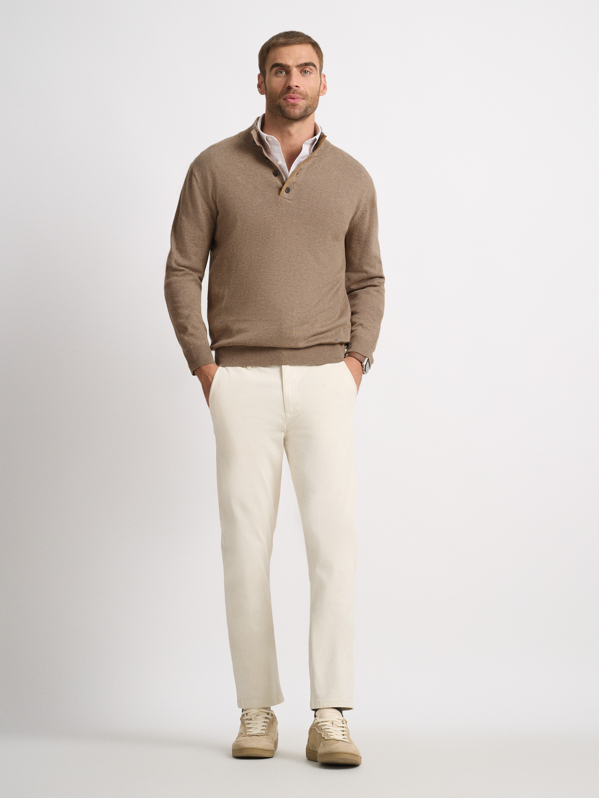JERSEY BUTTON COLLAR