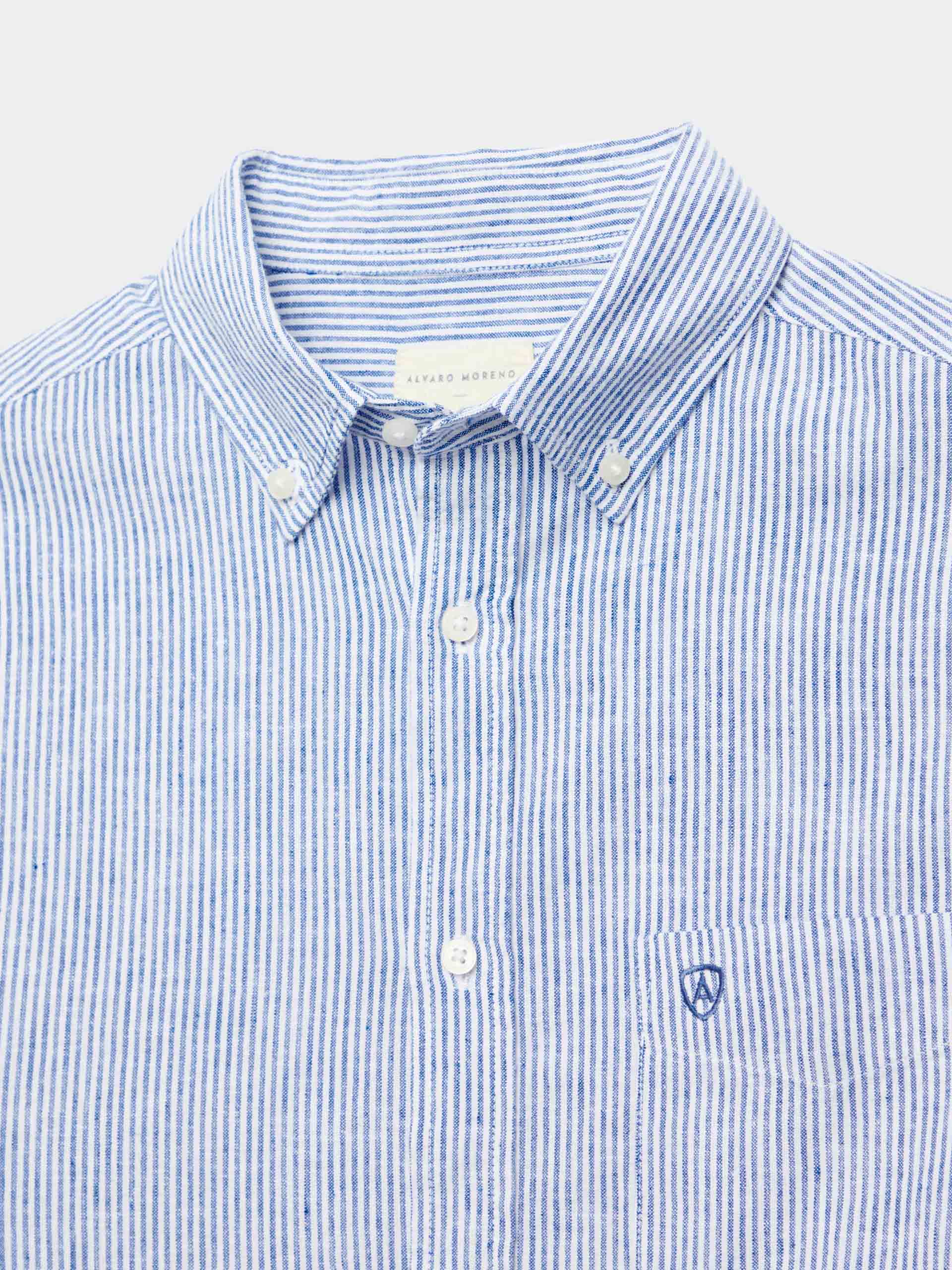 CAMISA LINO RAYAS BD
