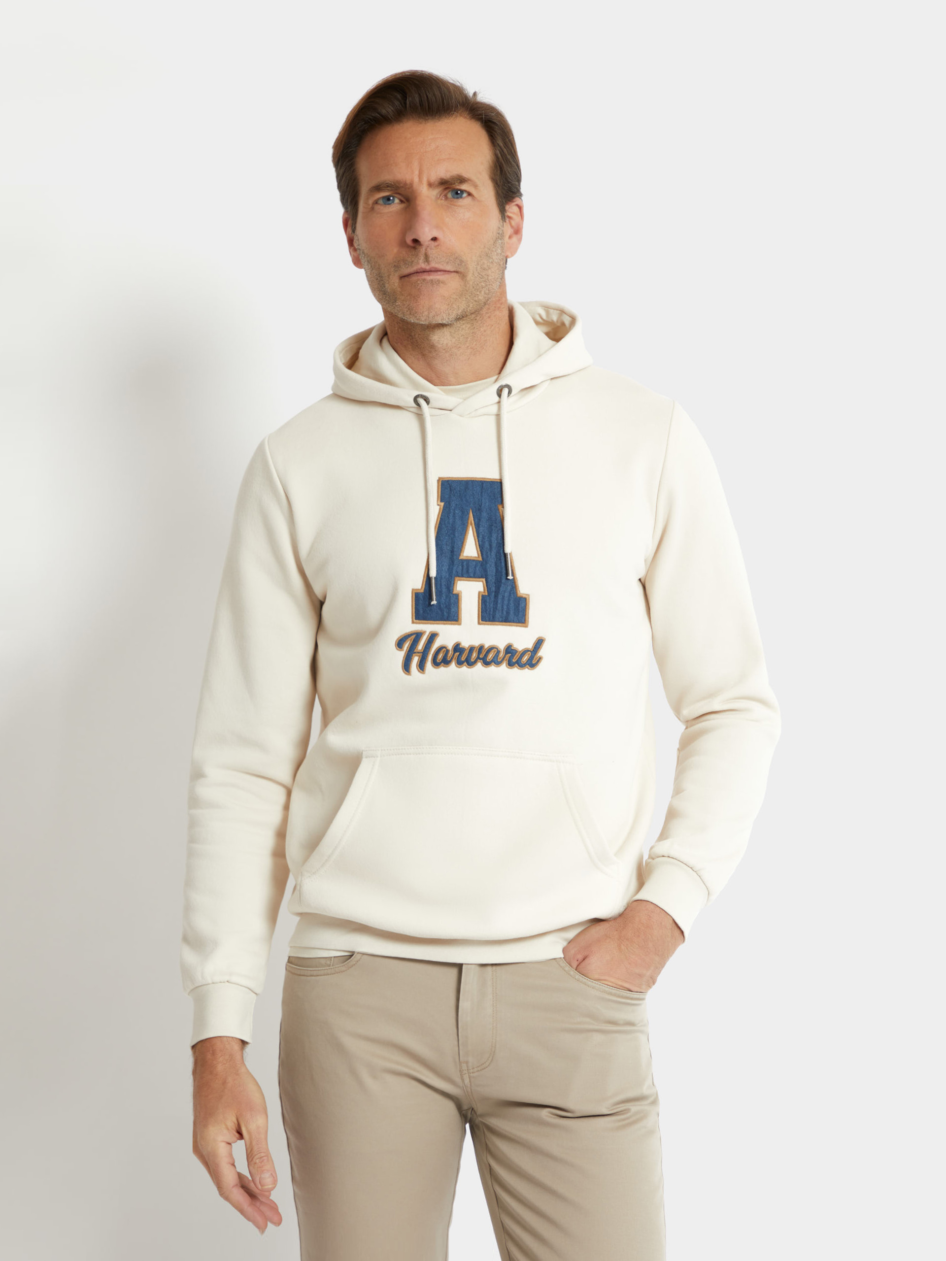 SUDADERA HARVARD CRUDO