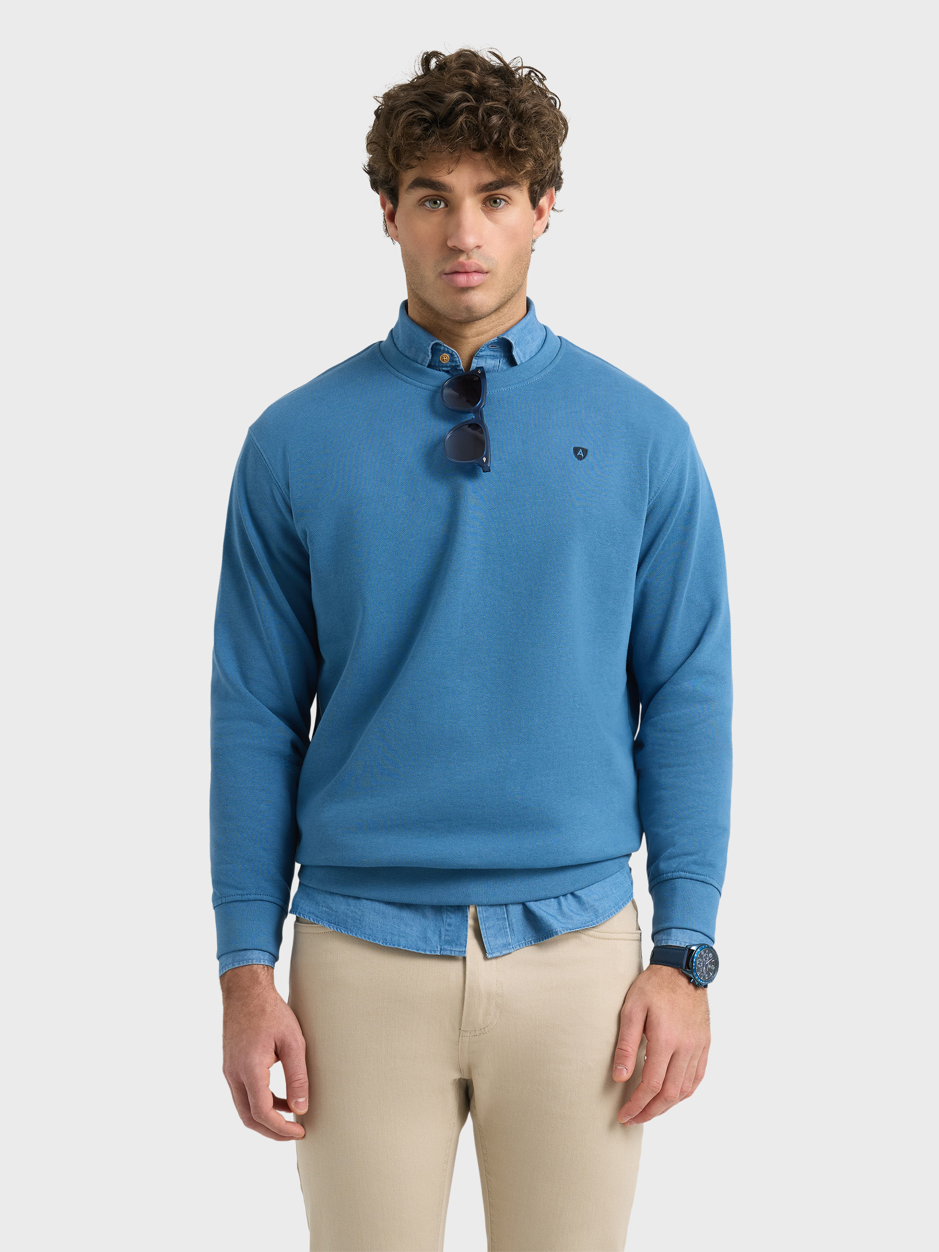 SUDADERA BASICA CELESTE