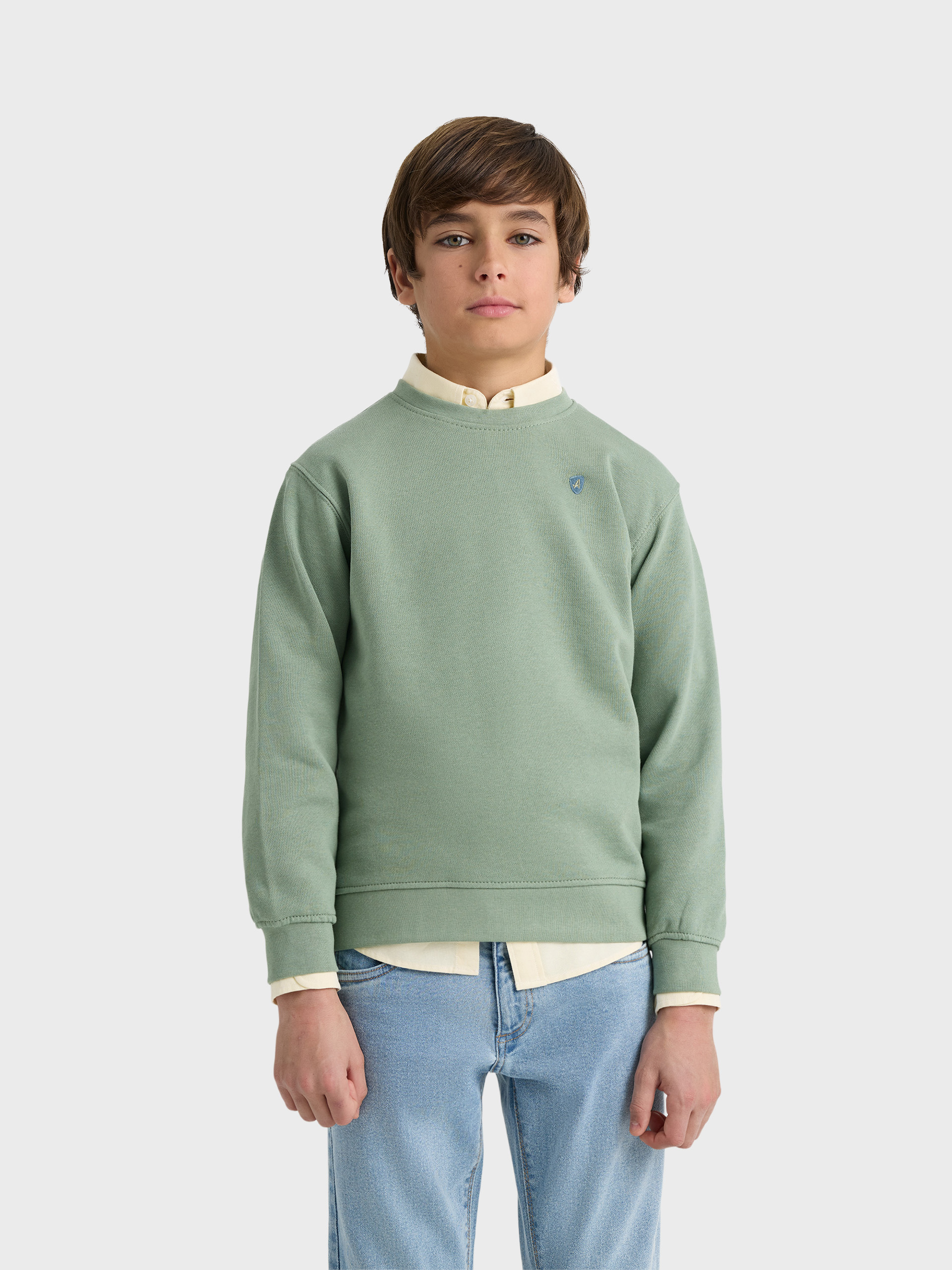 SUDADERA BASIC KIDS VERDE