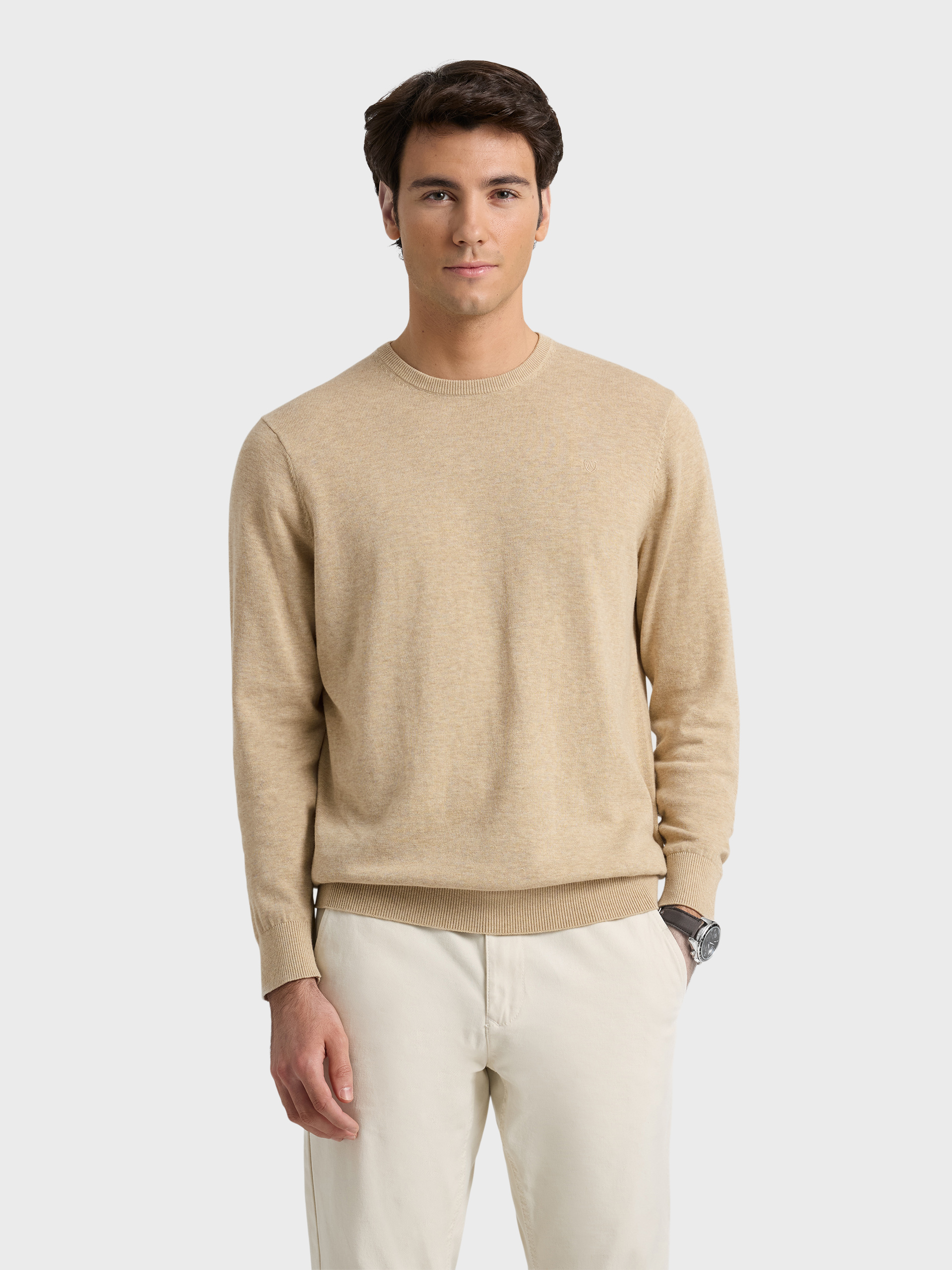 JERSEY ROUND NECK BEIGE