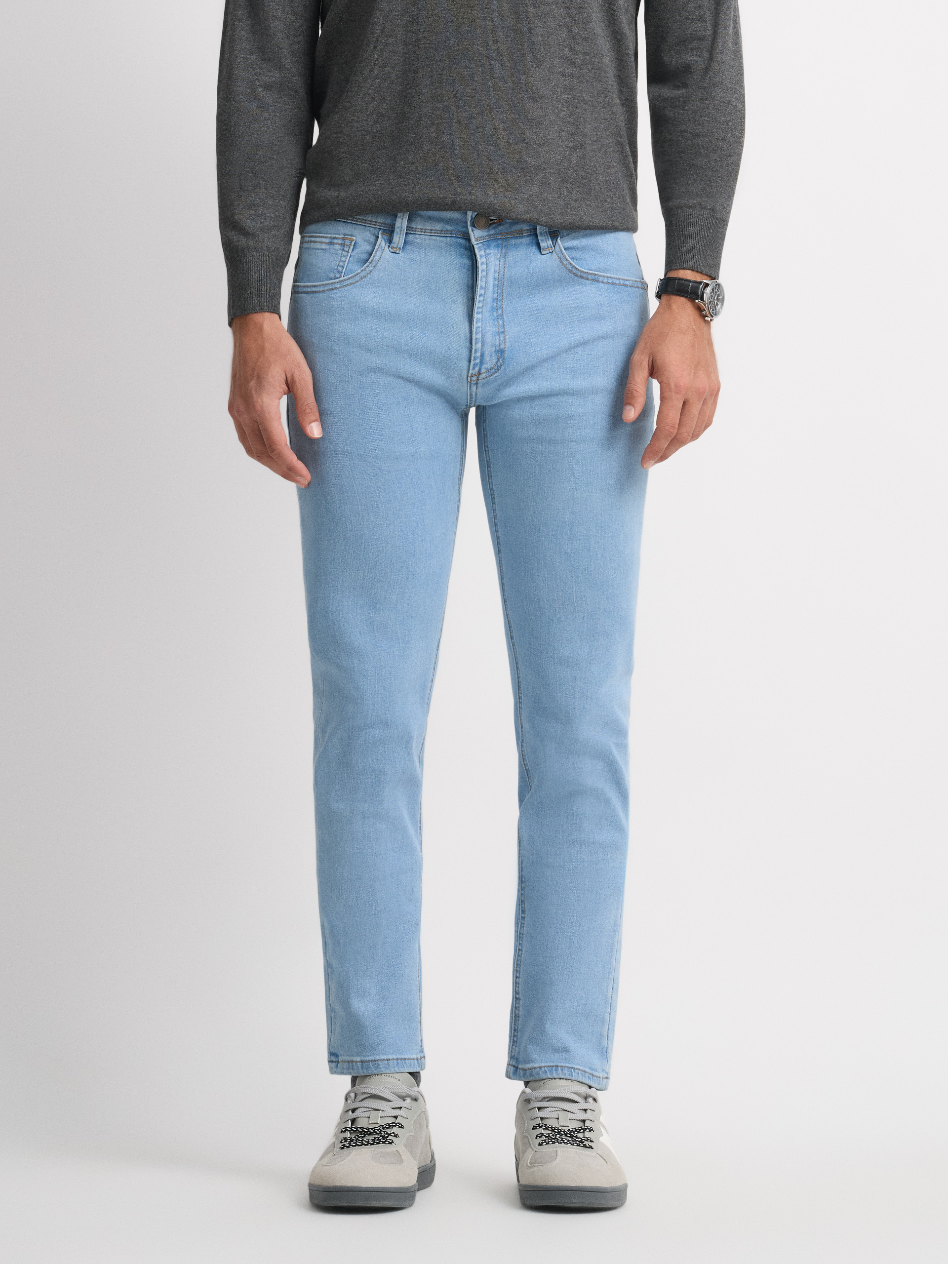 DENIM SLIM BASICO CELESTE