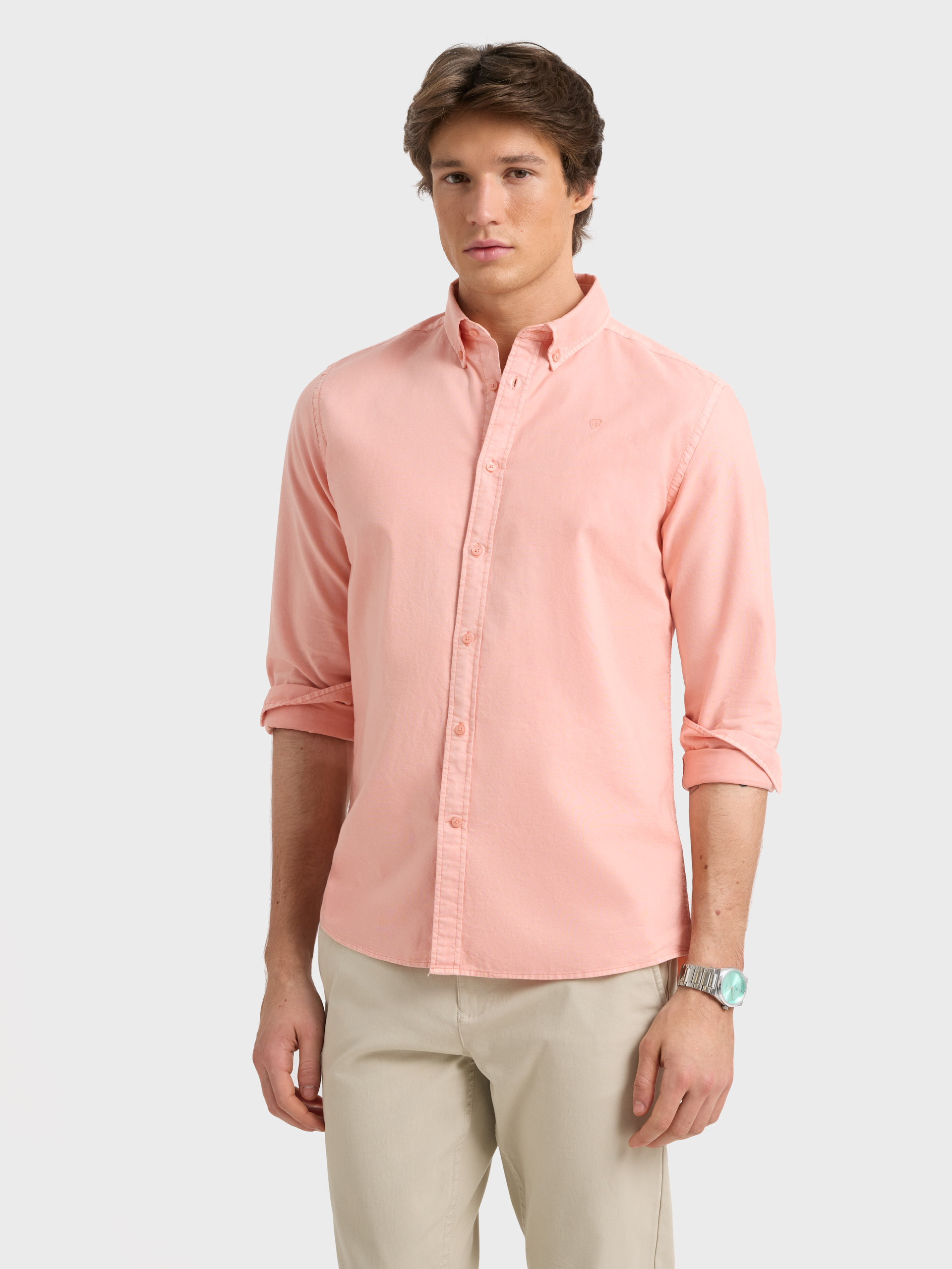 CAMISA OXFORD DYE CORAL