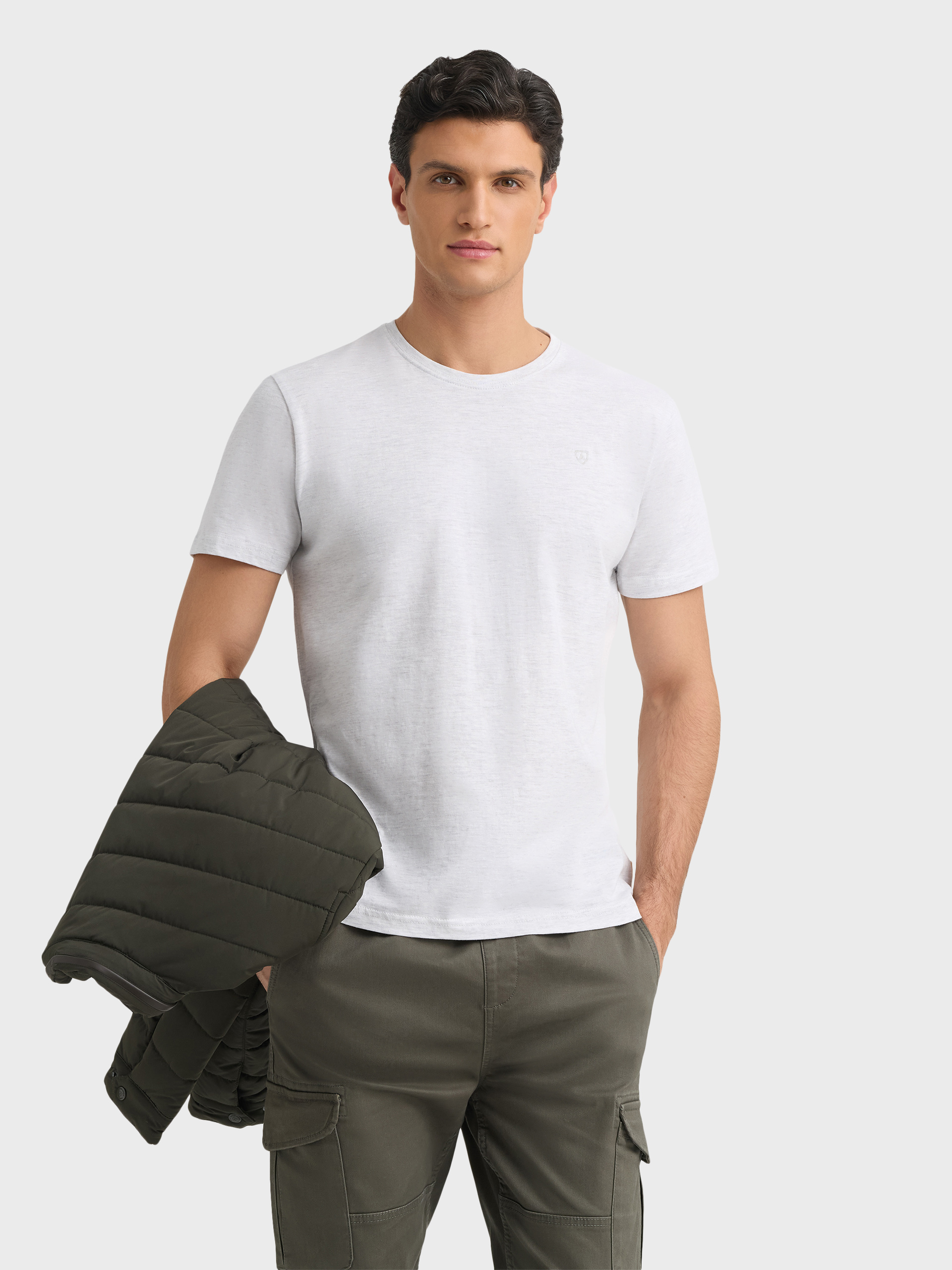 CAMISETA MELANGE CRUDO