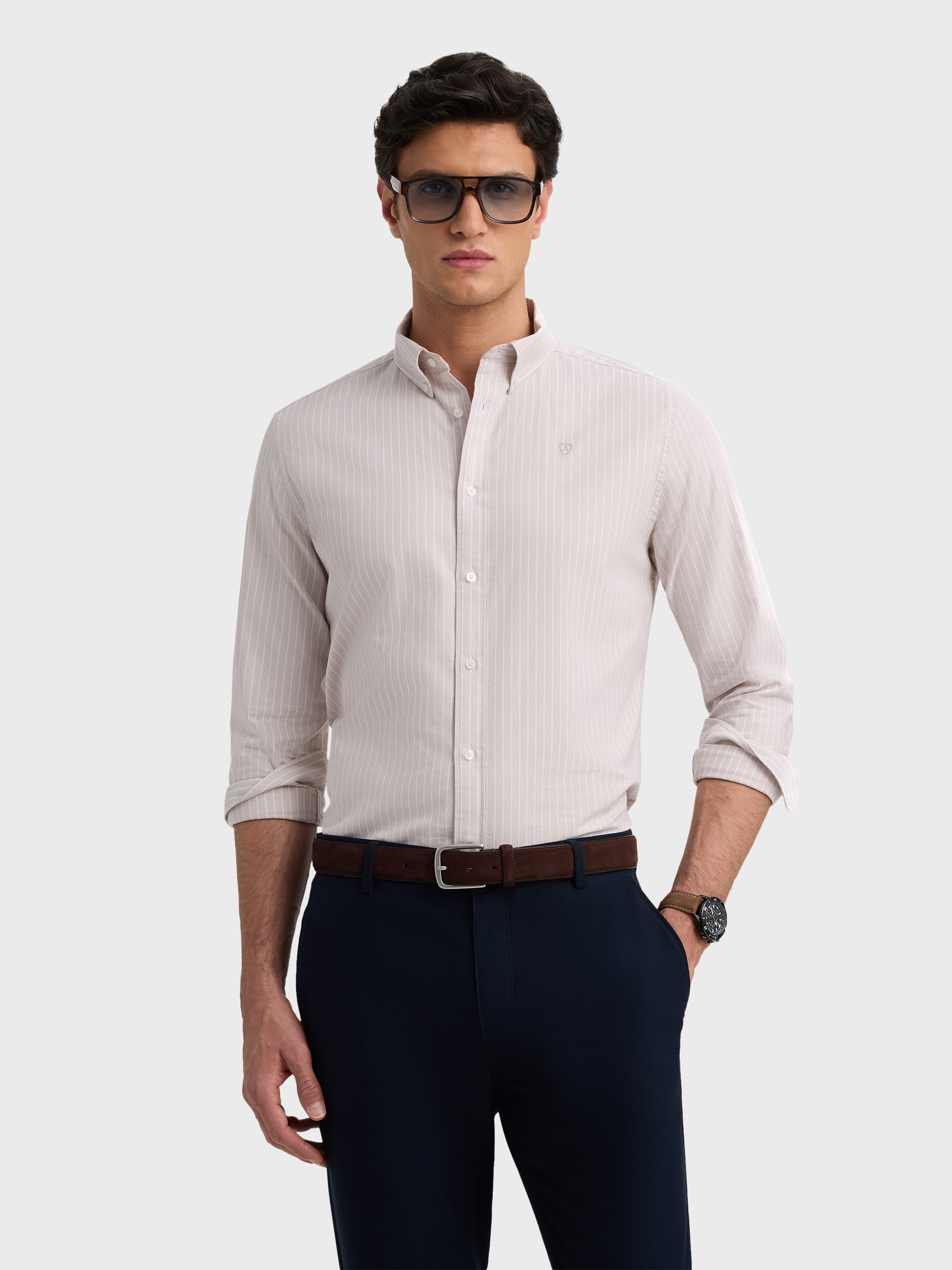 CAMISA OXFORD DIPLO BEIGE