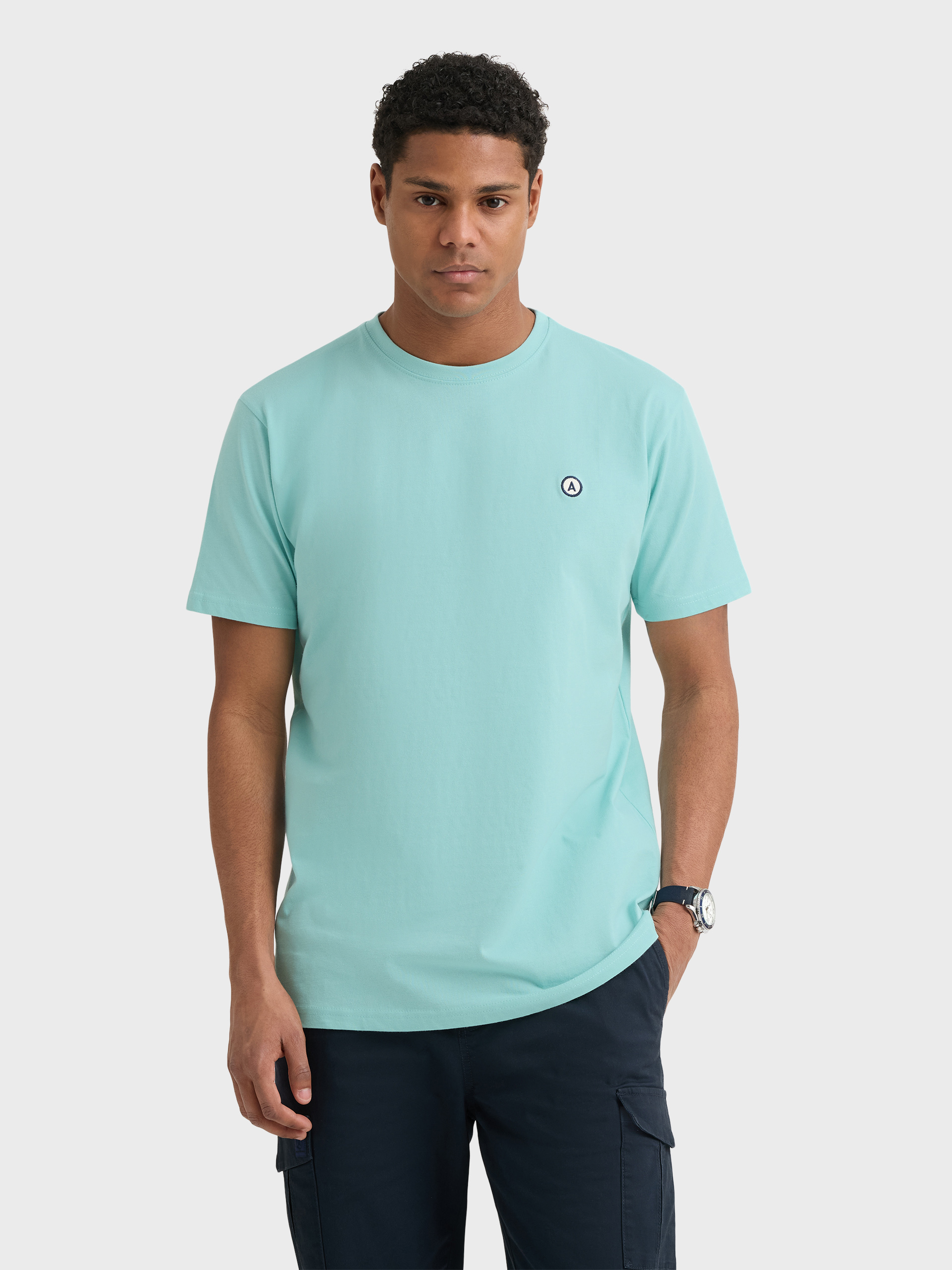 CAMISETA PATCH TURQUESA