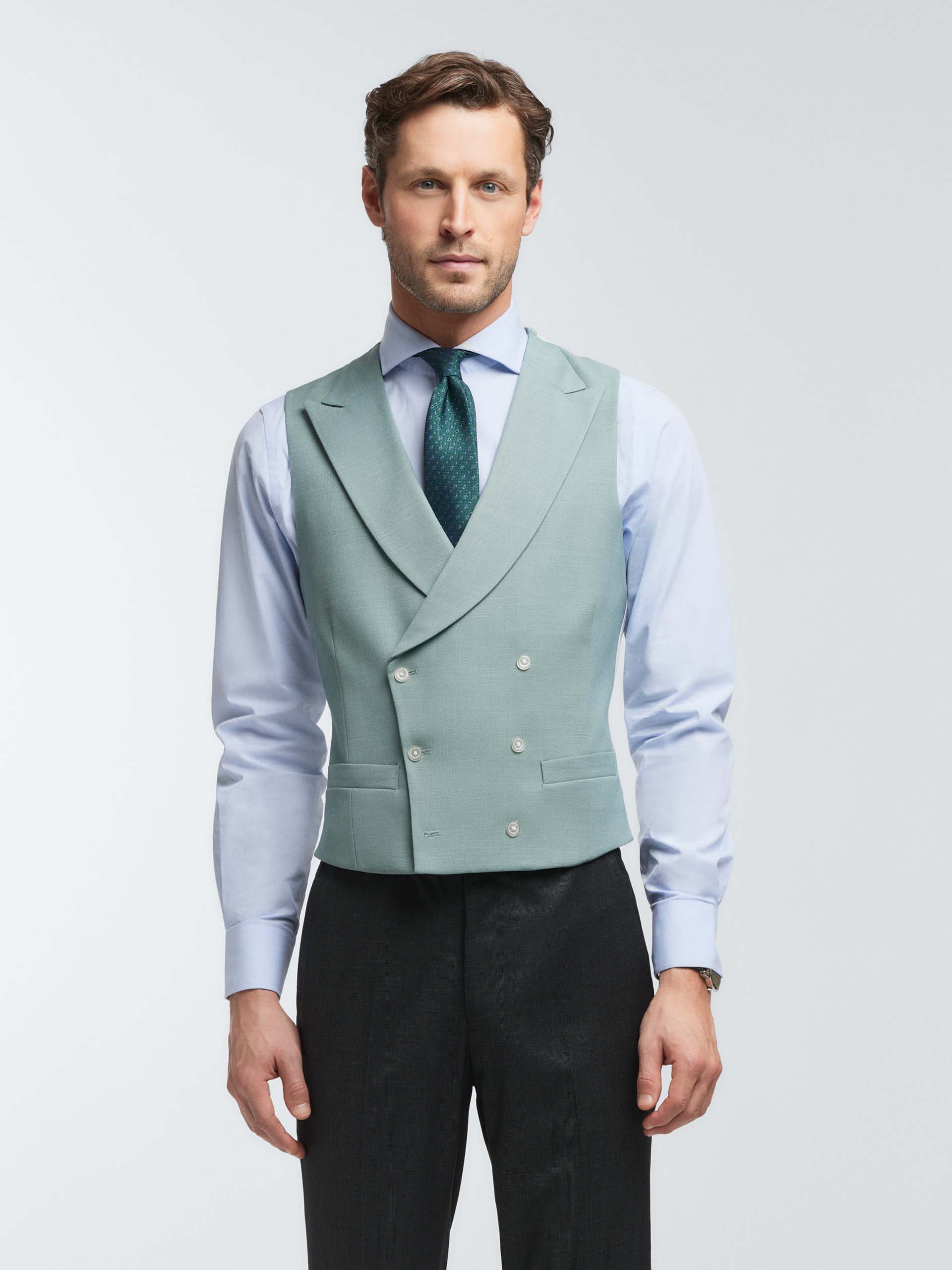 CHALECO ESTERILLA VERDE AGUA