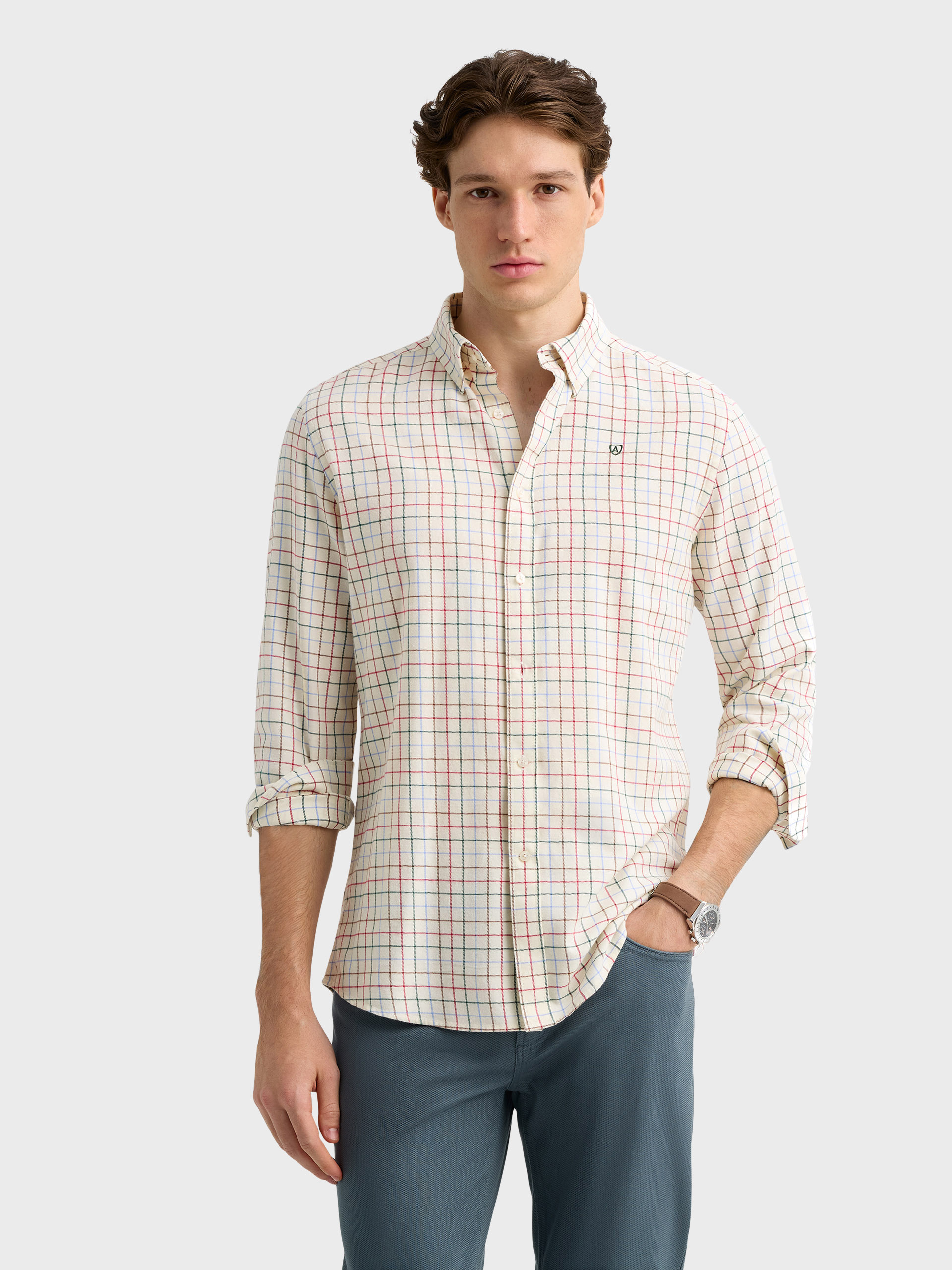 CAMISA_PACKCAMISA FLANNEL CHECKS BEIGE