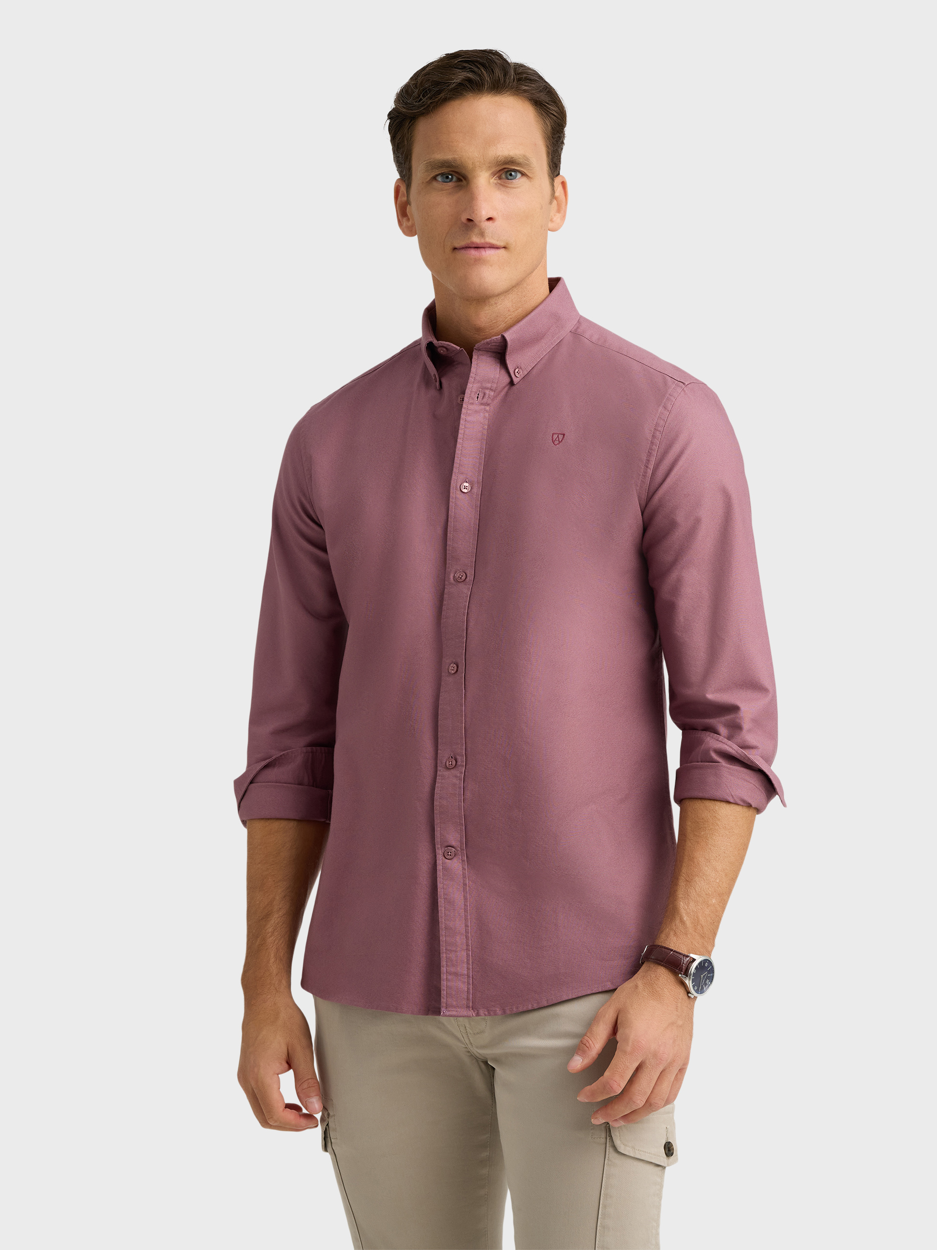 CAMISA OXFORD DARK ROSA