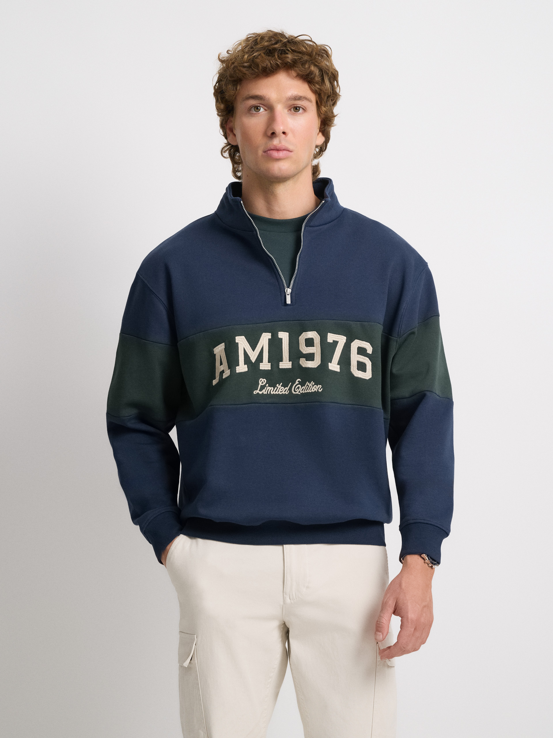SUDADERA HORIZON AZUL MARINO