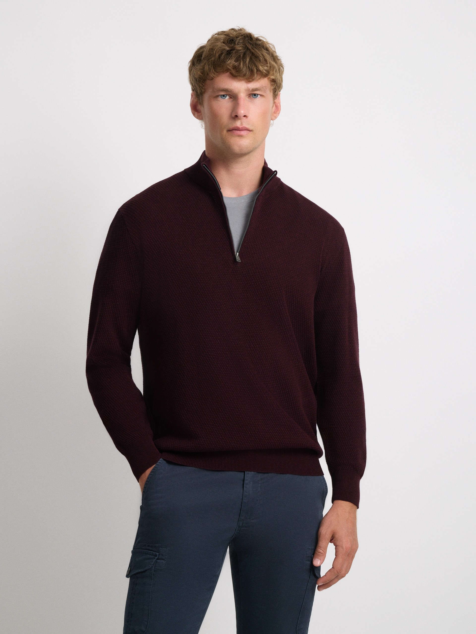 JERSEY CREMALLERA BURDEOS