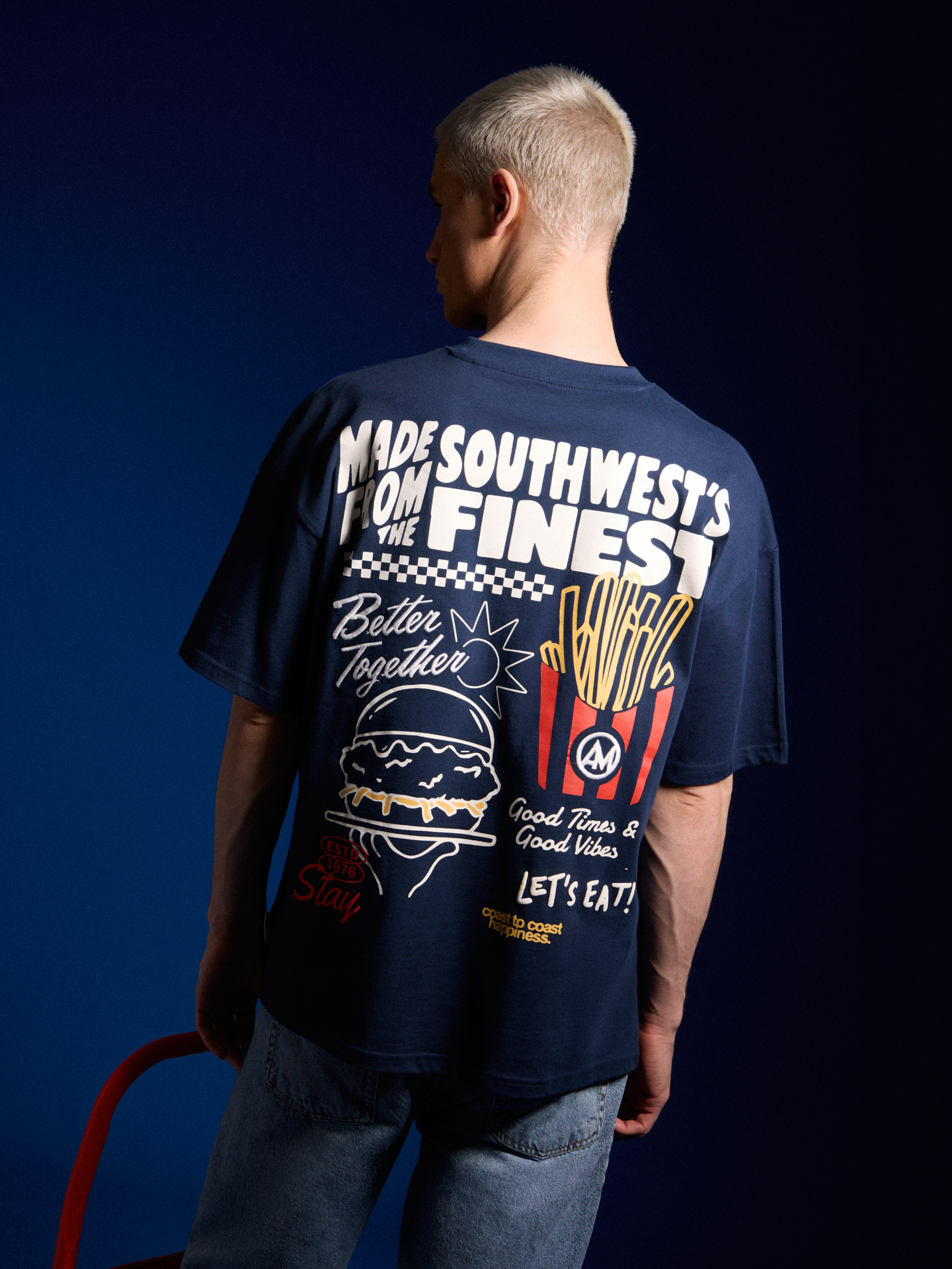 CAMISETA HAPPINESS AZUL MARINO