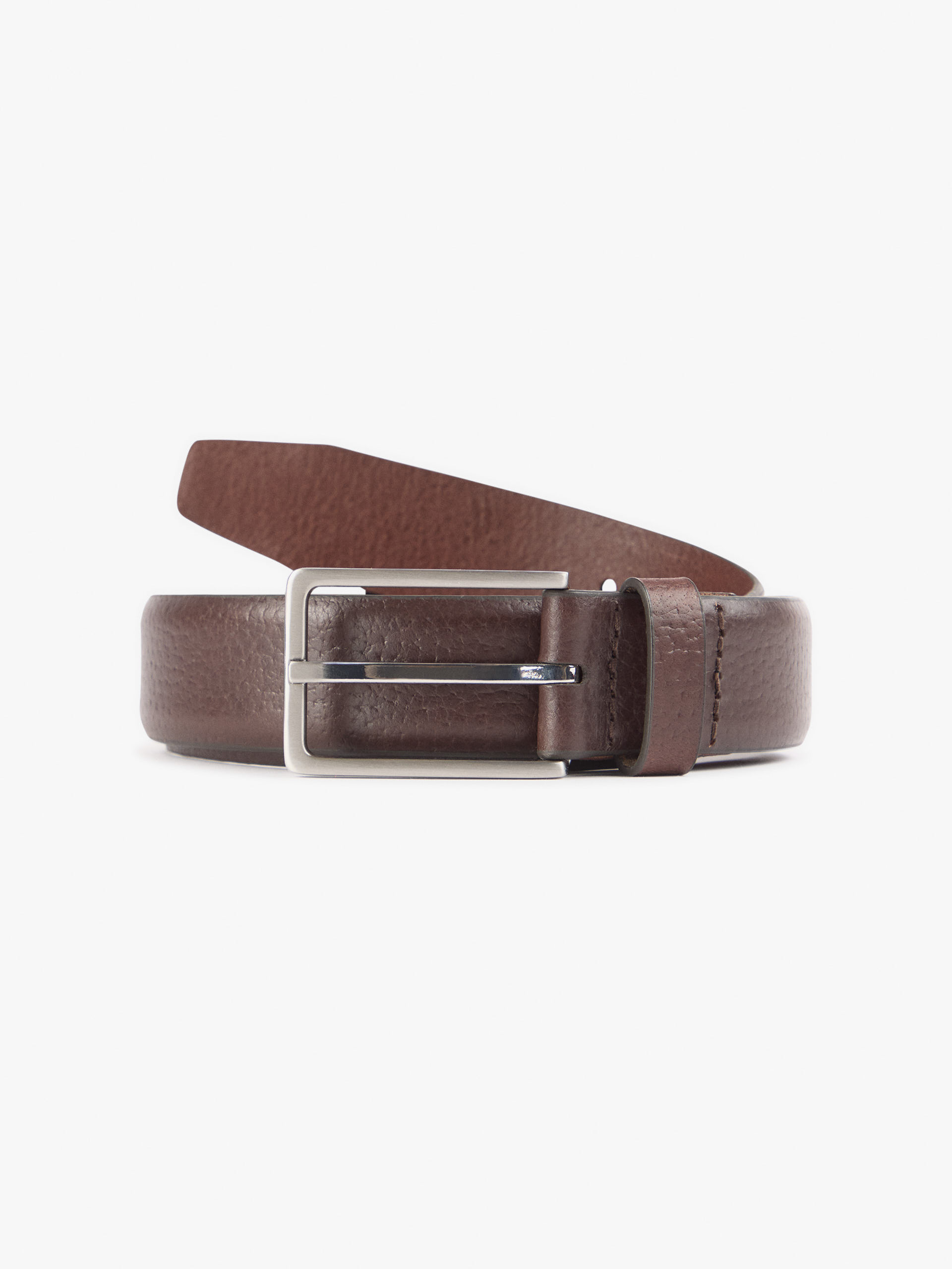 CINTURON VESTIR LEATHER MARRÓN