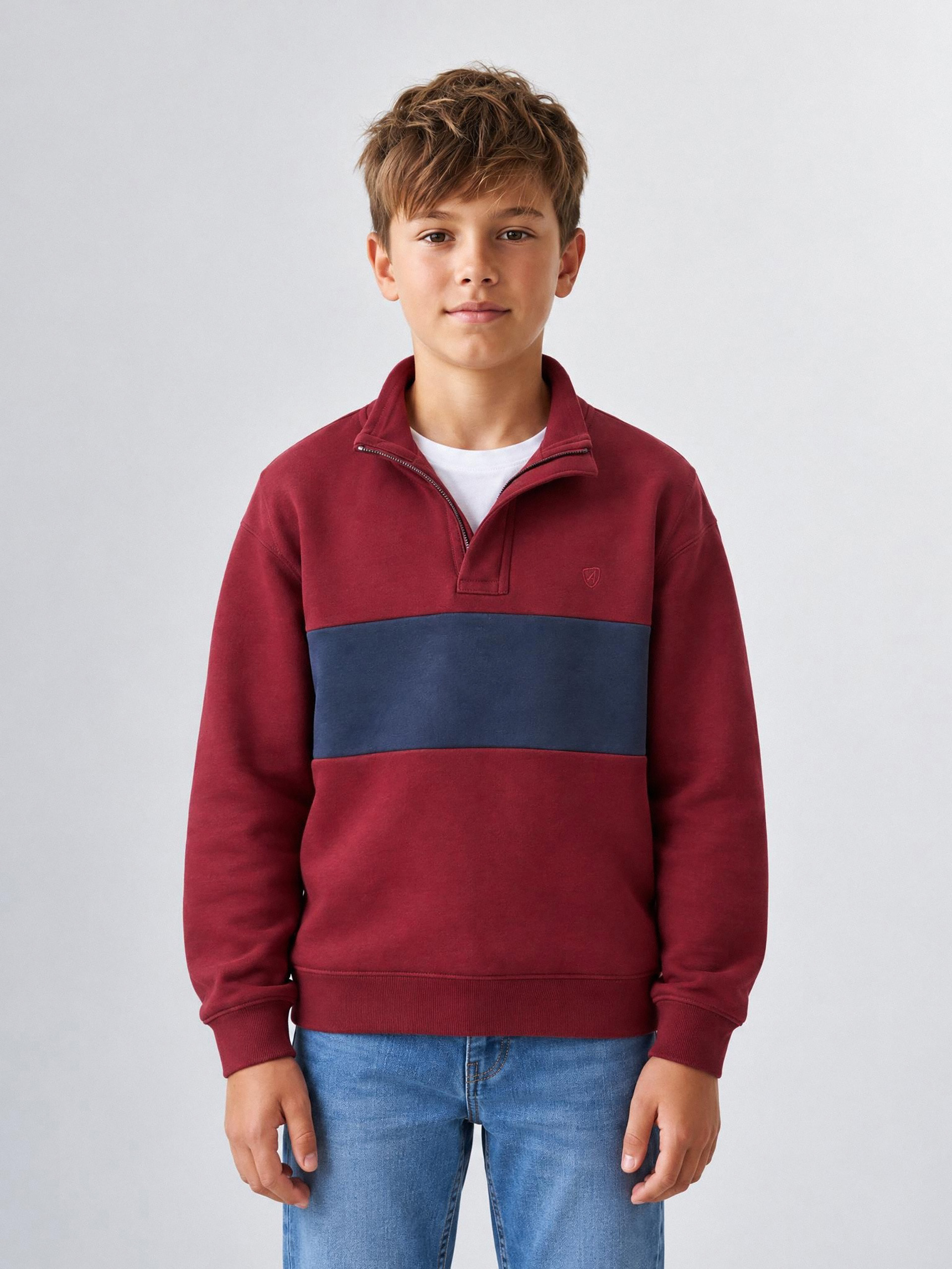 SUDADERA BRAXTON KIDS BURDEOS