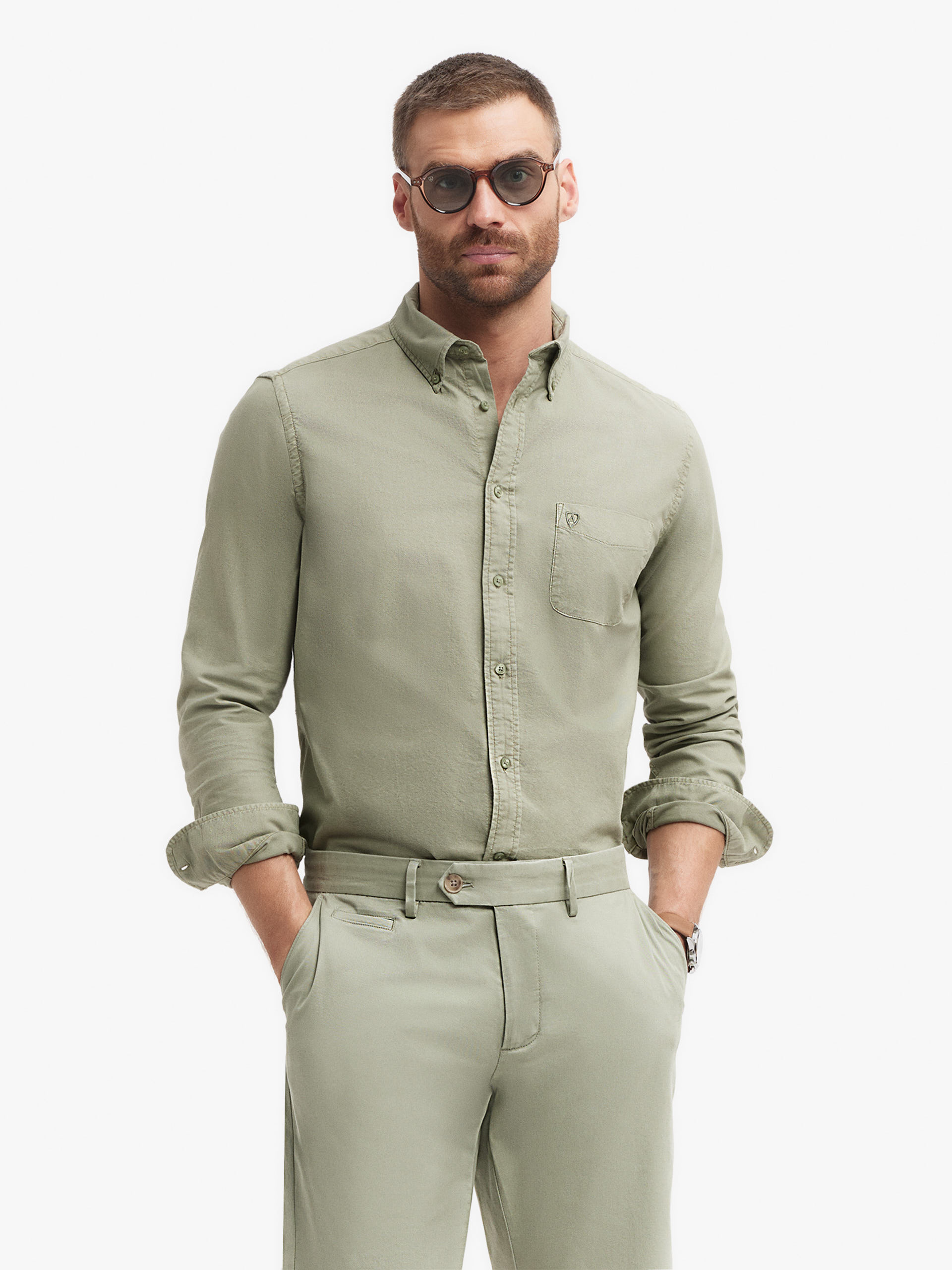 CAMISA OXFORD POCKET DYE