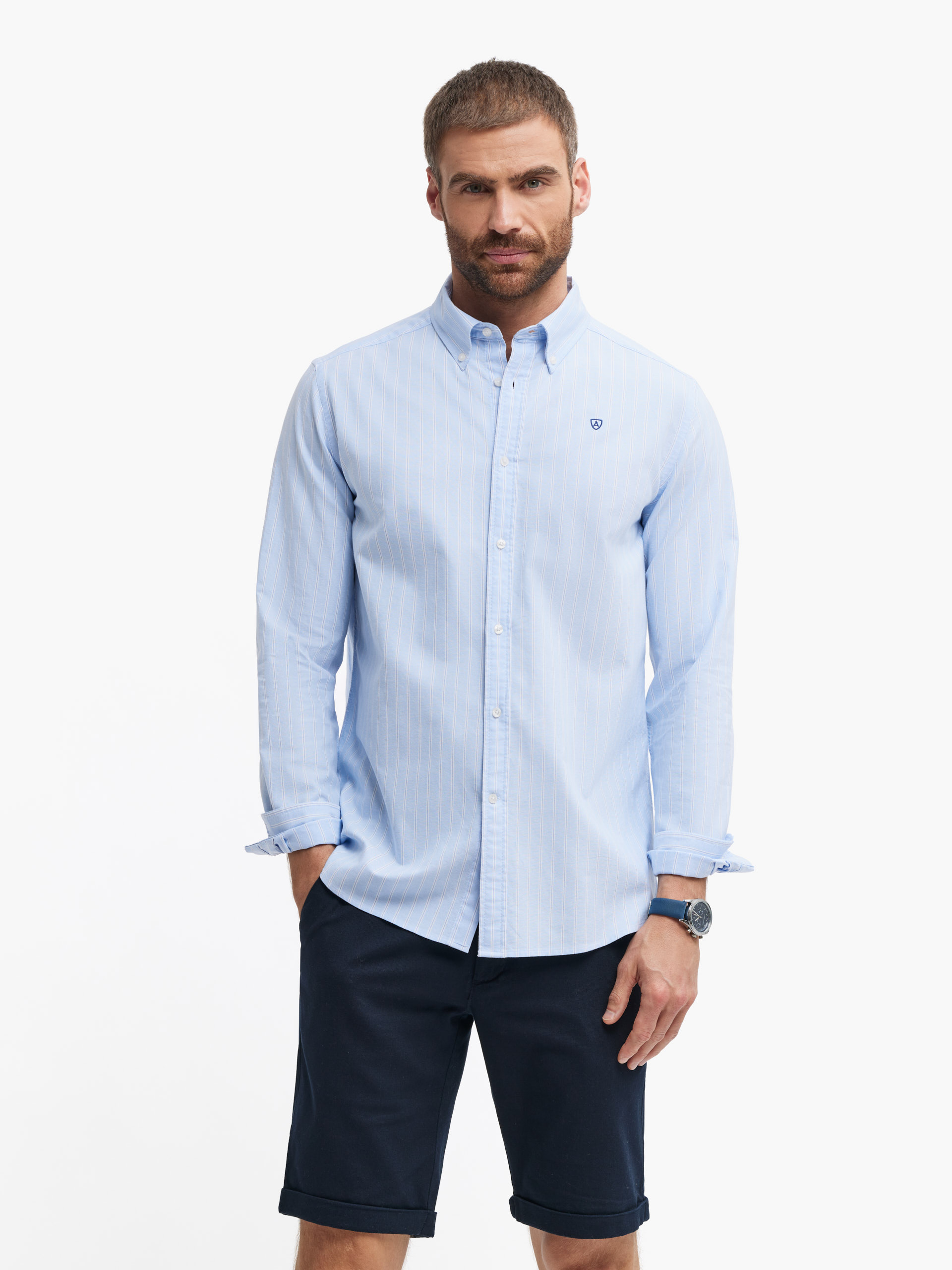 CAMISA OXFORD SEA CELESTE