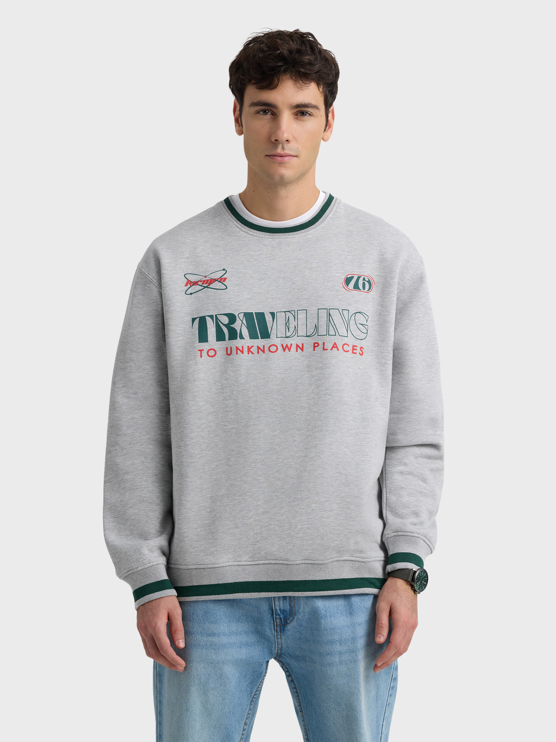 SUDADERA TRAVELING GRIS