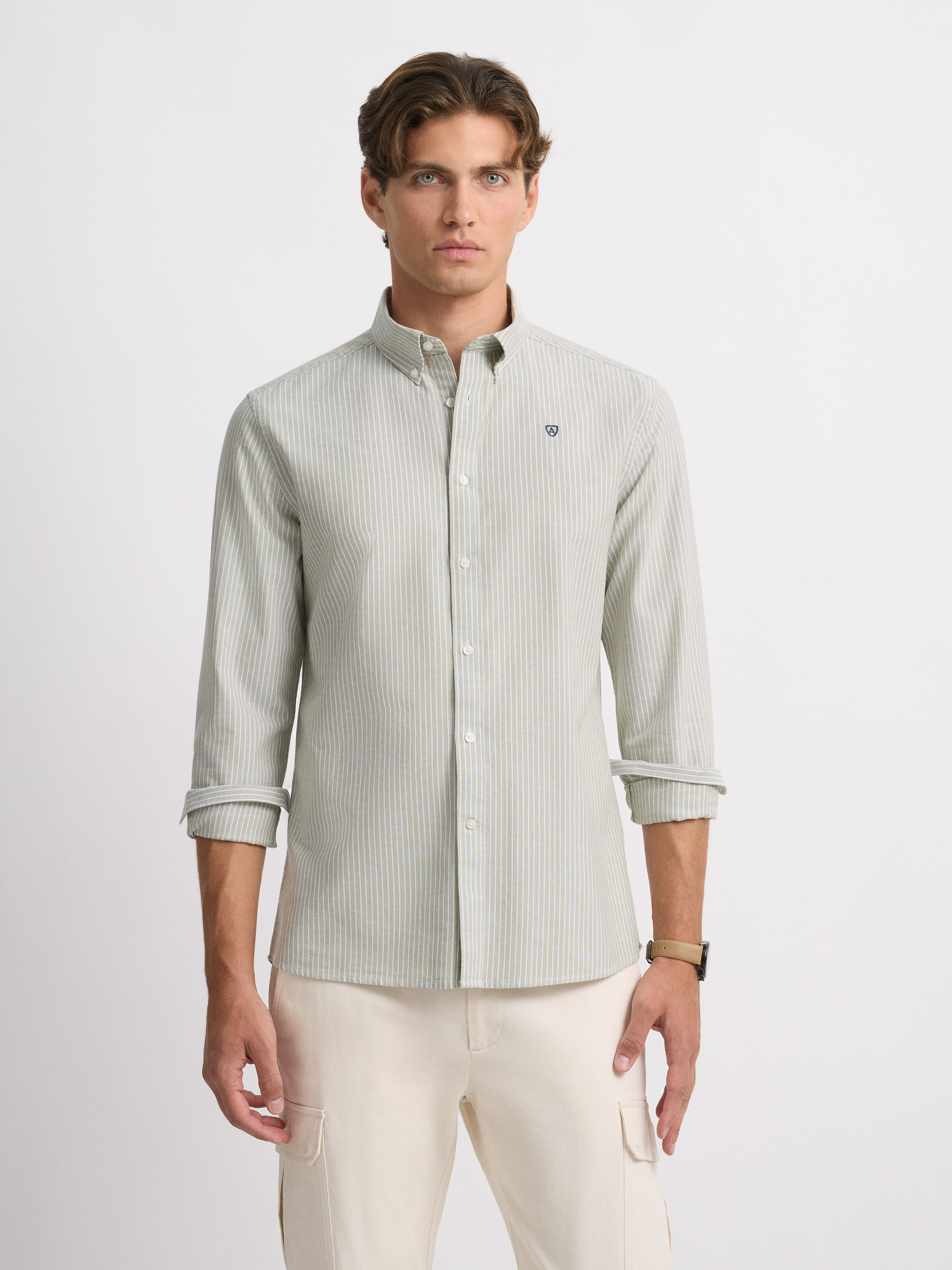 CAMISA OXFORD RAYAS DOWN