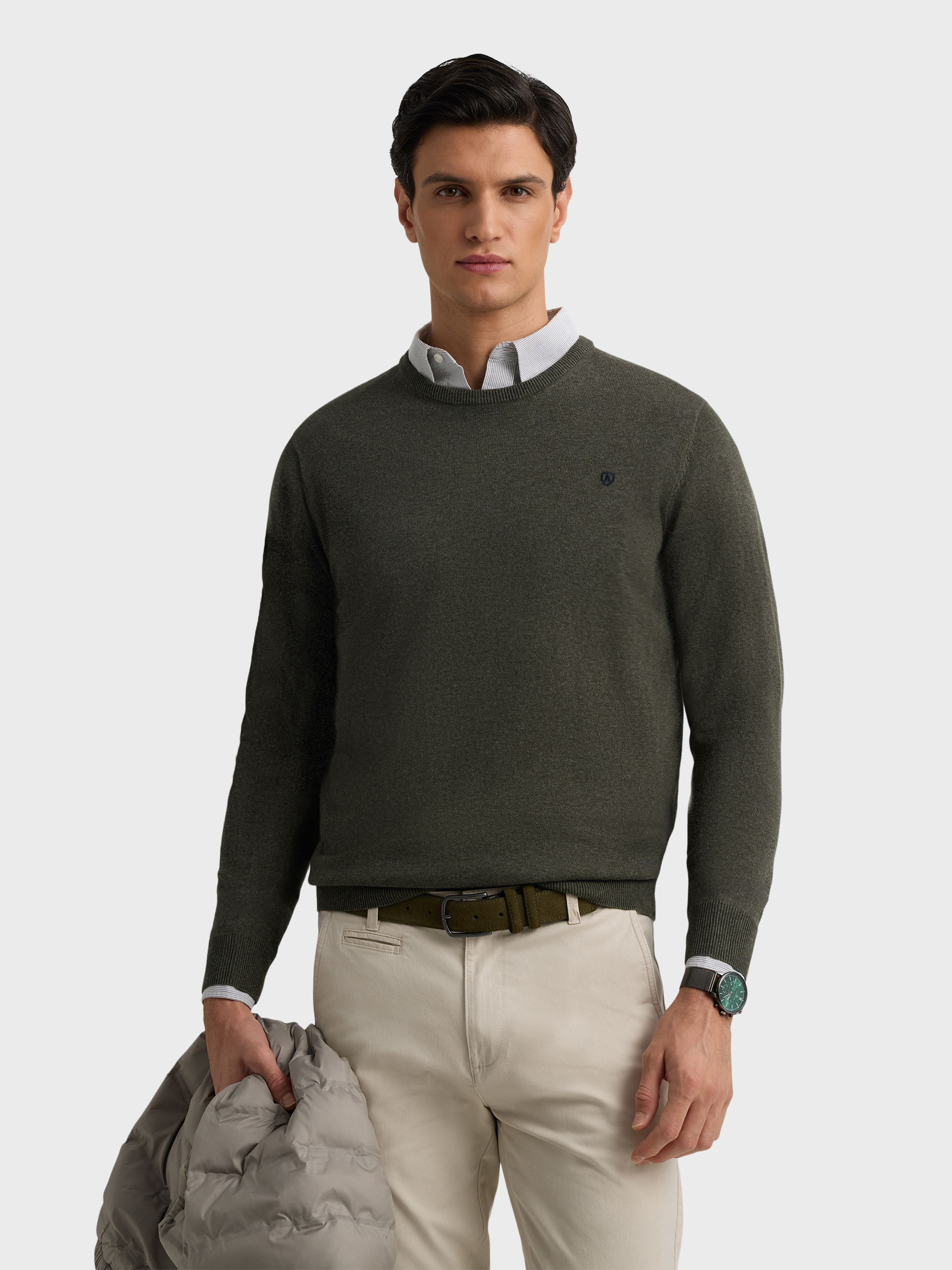 JERSEY ROUND NECK BASIC VERDE