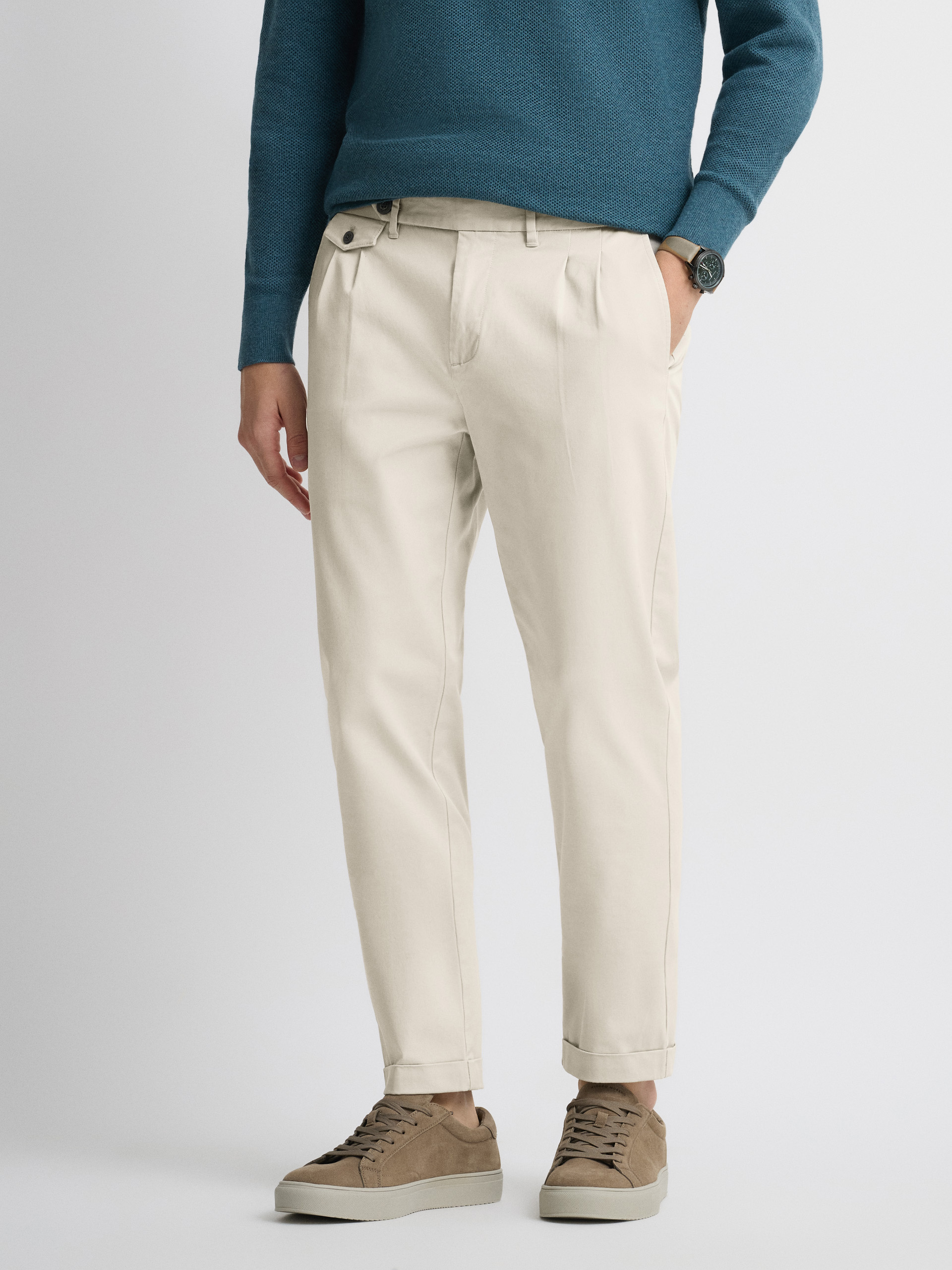 PANTALON CARROT BEIGE