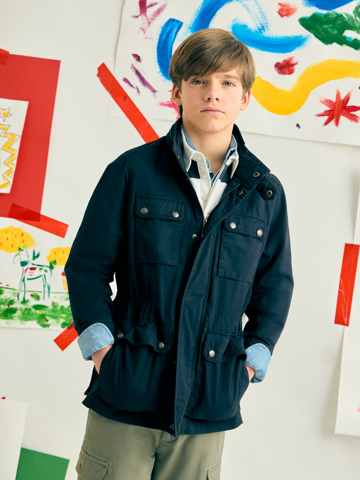 CORTAVIENTOS PHIL KIDS AZUL MARINO