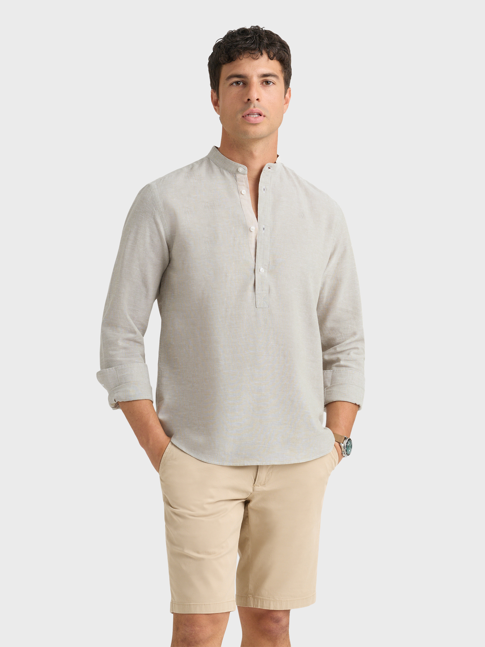 POLERA LINO MAO CONTRASTE