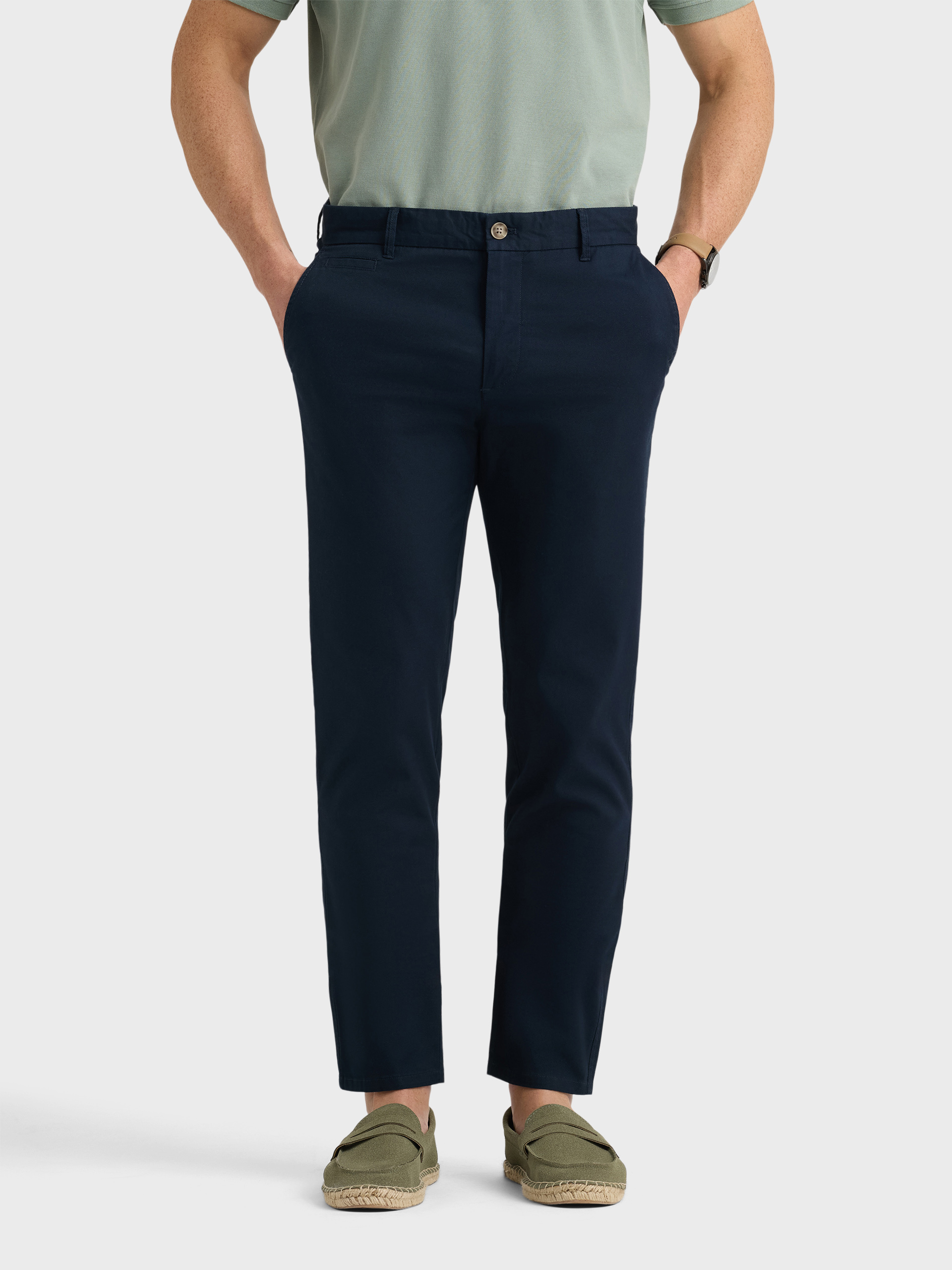 PANTALON OBLIQUE AZUL MARINO