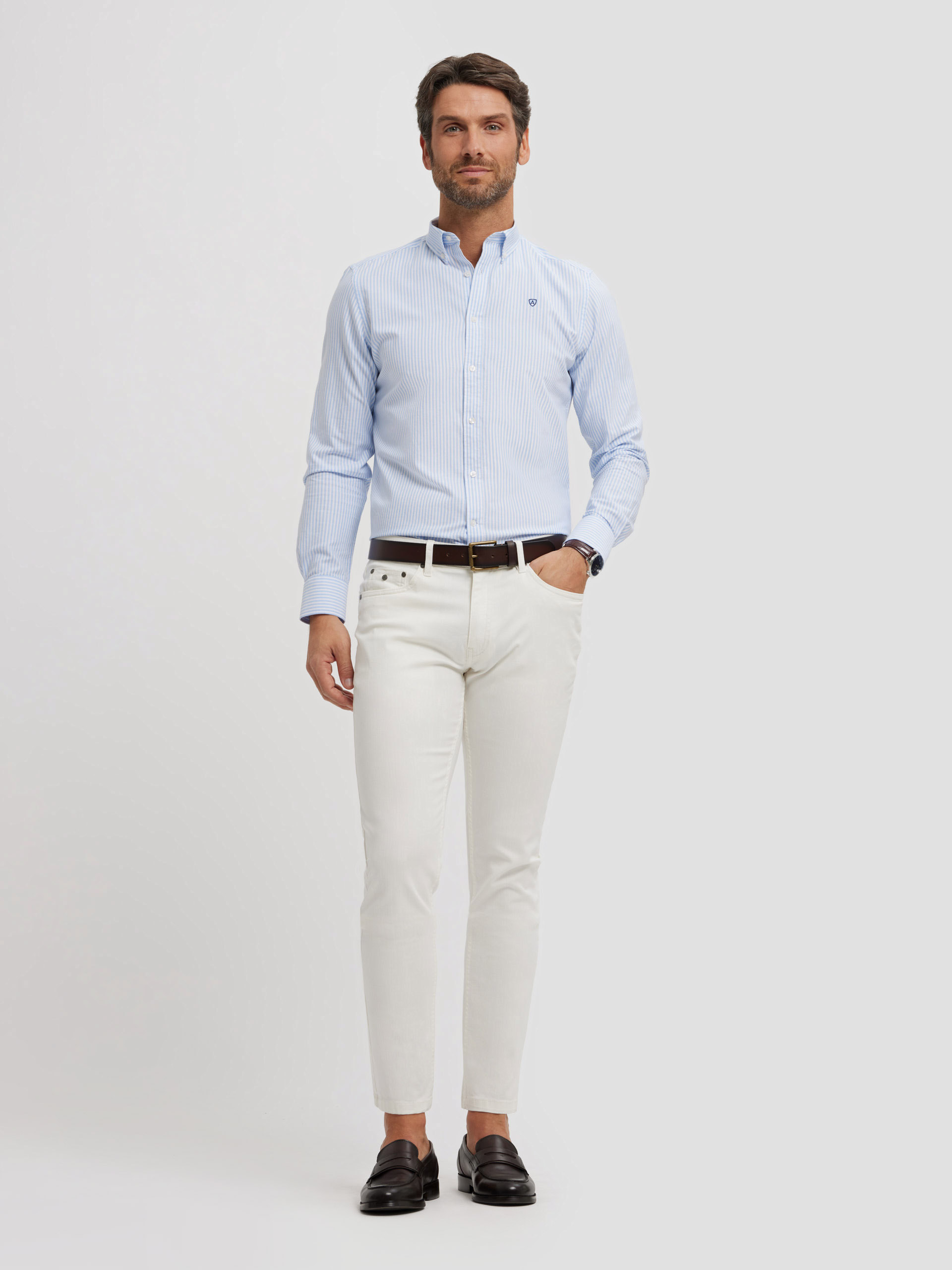 CAMISA OXFORD RAYAS BASIC