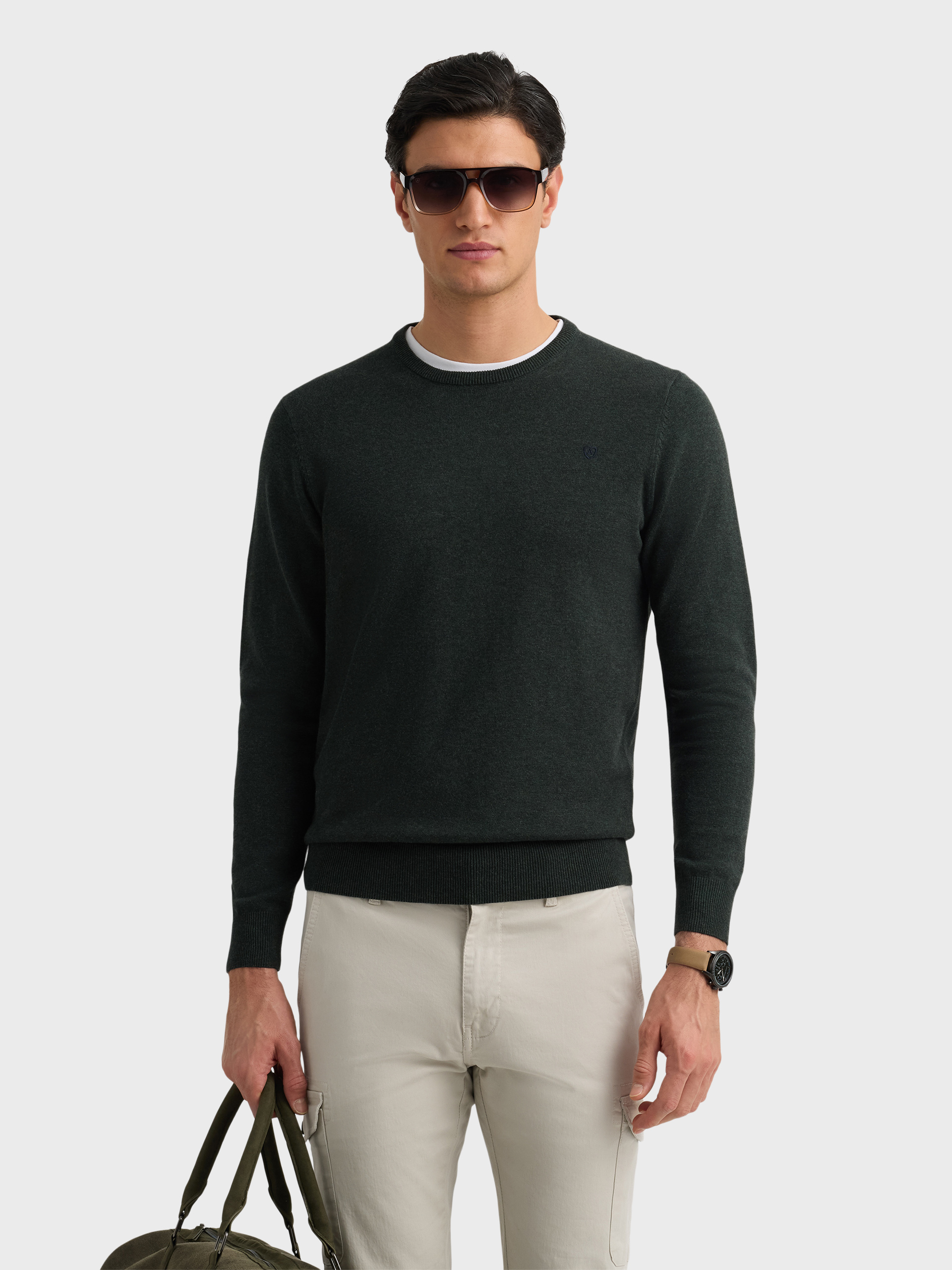 JERSEY ROUND NECK BASIC VERDE